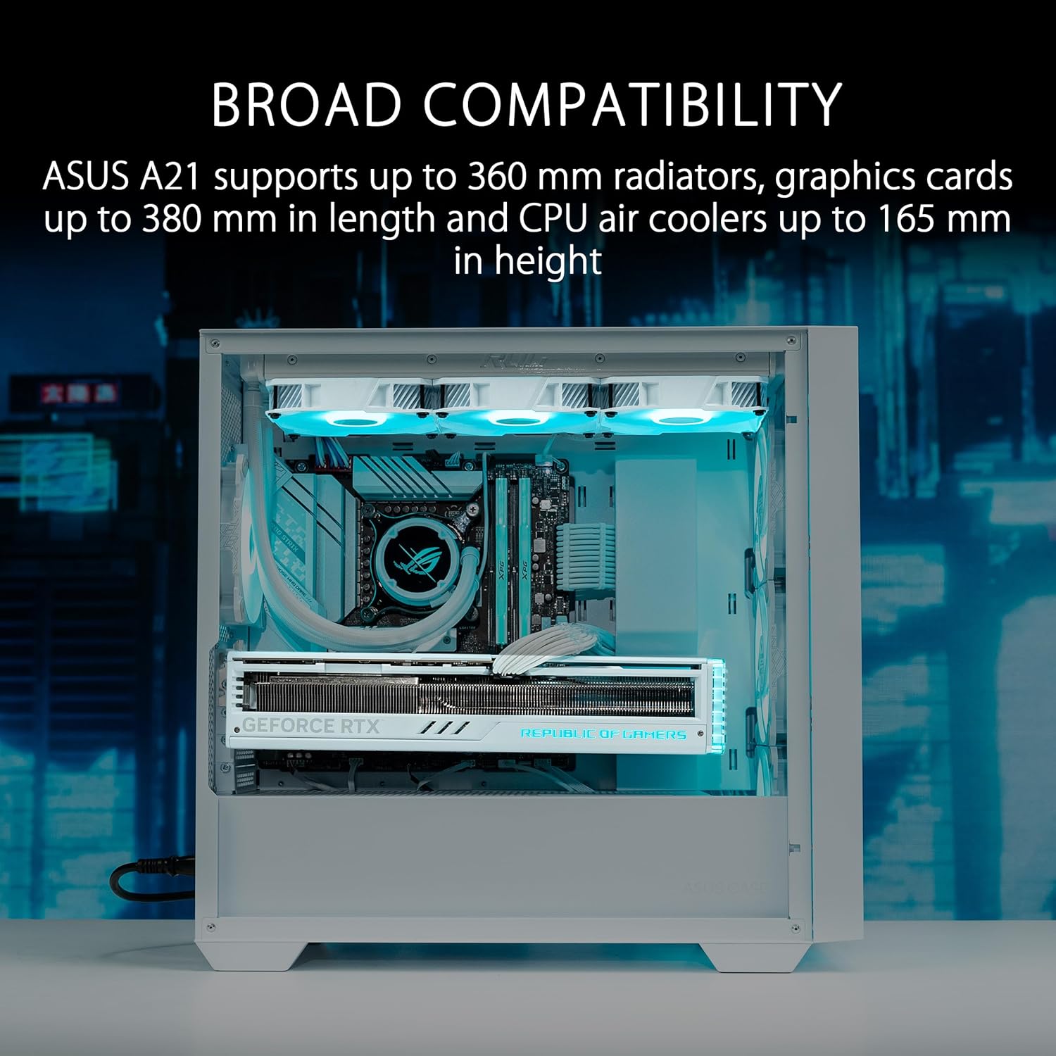 ASUS A21 White Micro-ATX PC Case - image 3