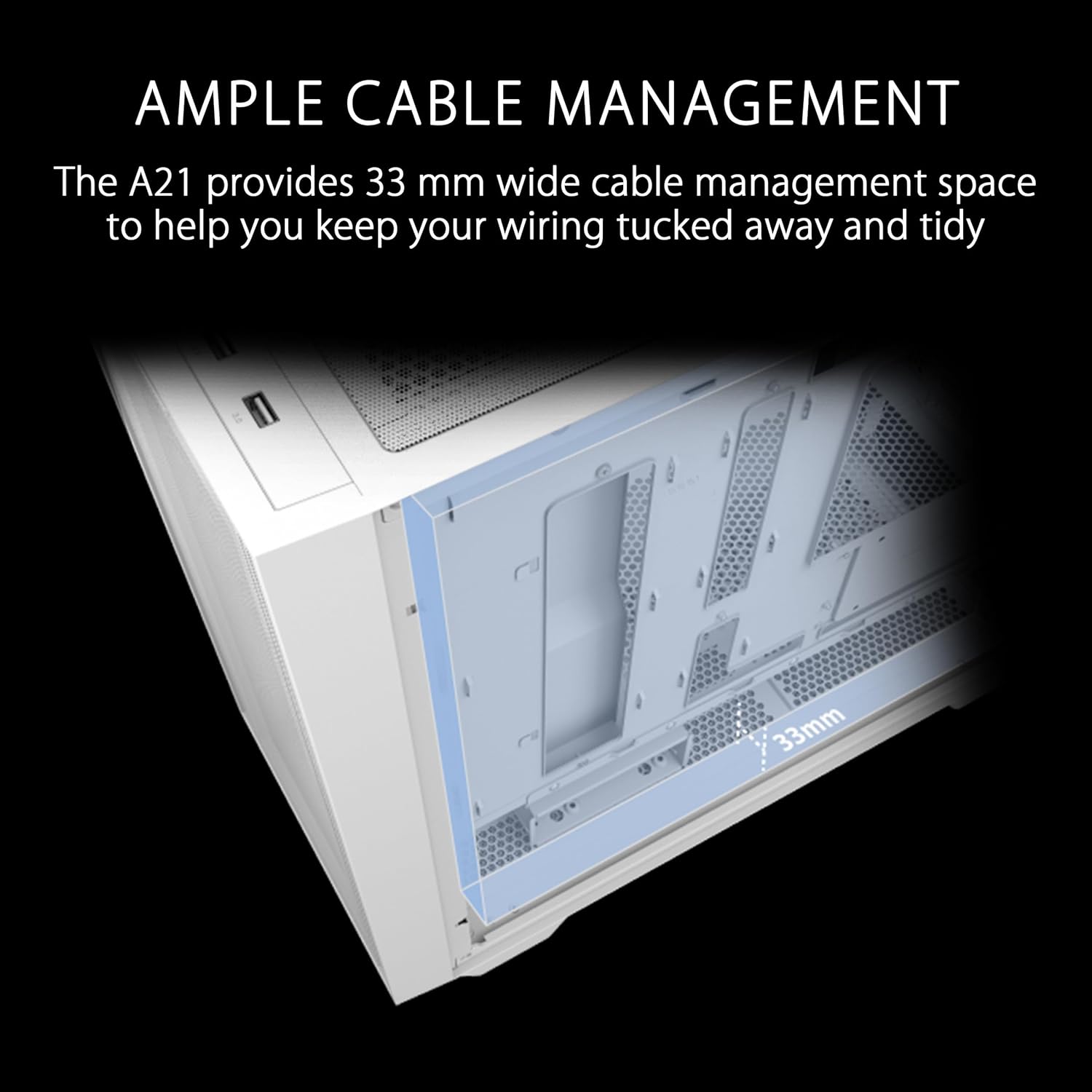 ASUS A21 White Micro-ATX PC Case - image 5