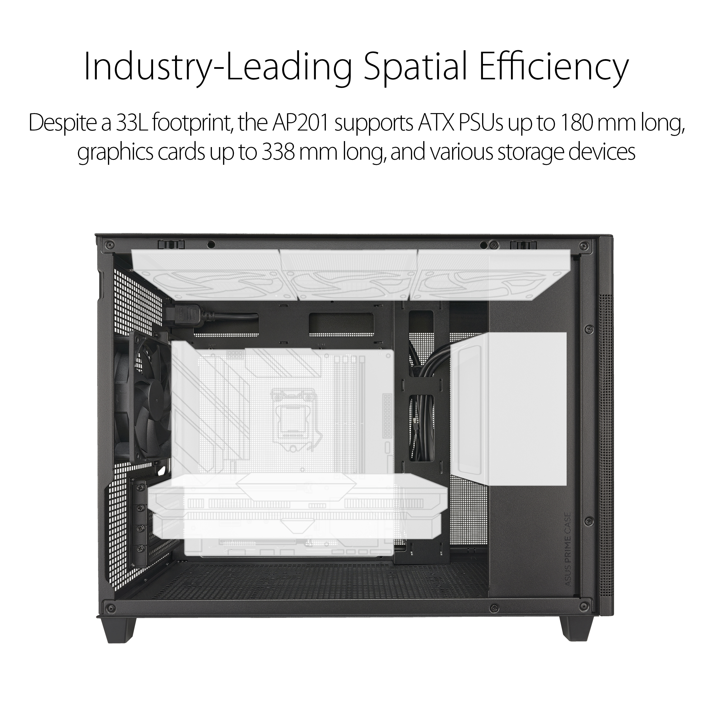 ASUS Prime AP201 Black MicroATX PC Case - image 2