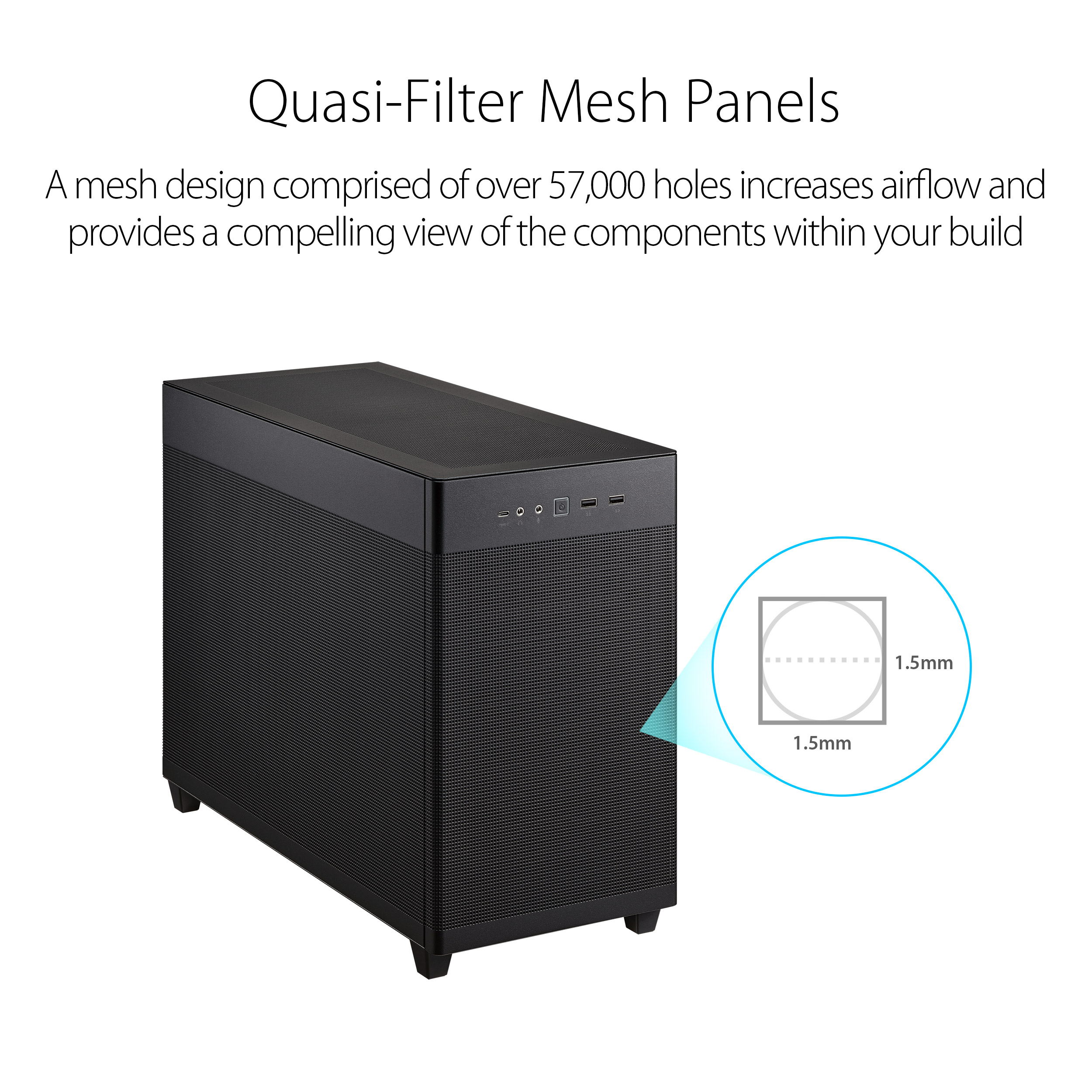 ASUS Prime AP201 Black MicroATX PC Case - image 3