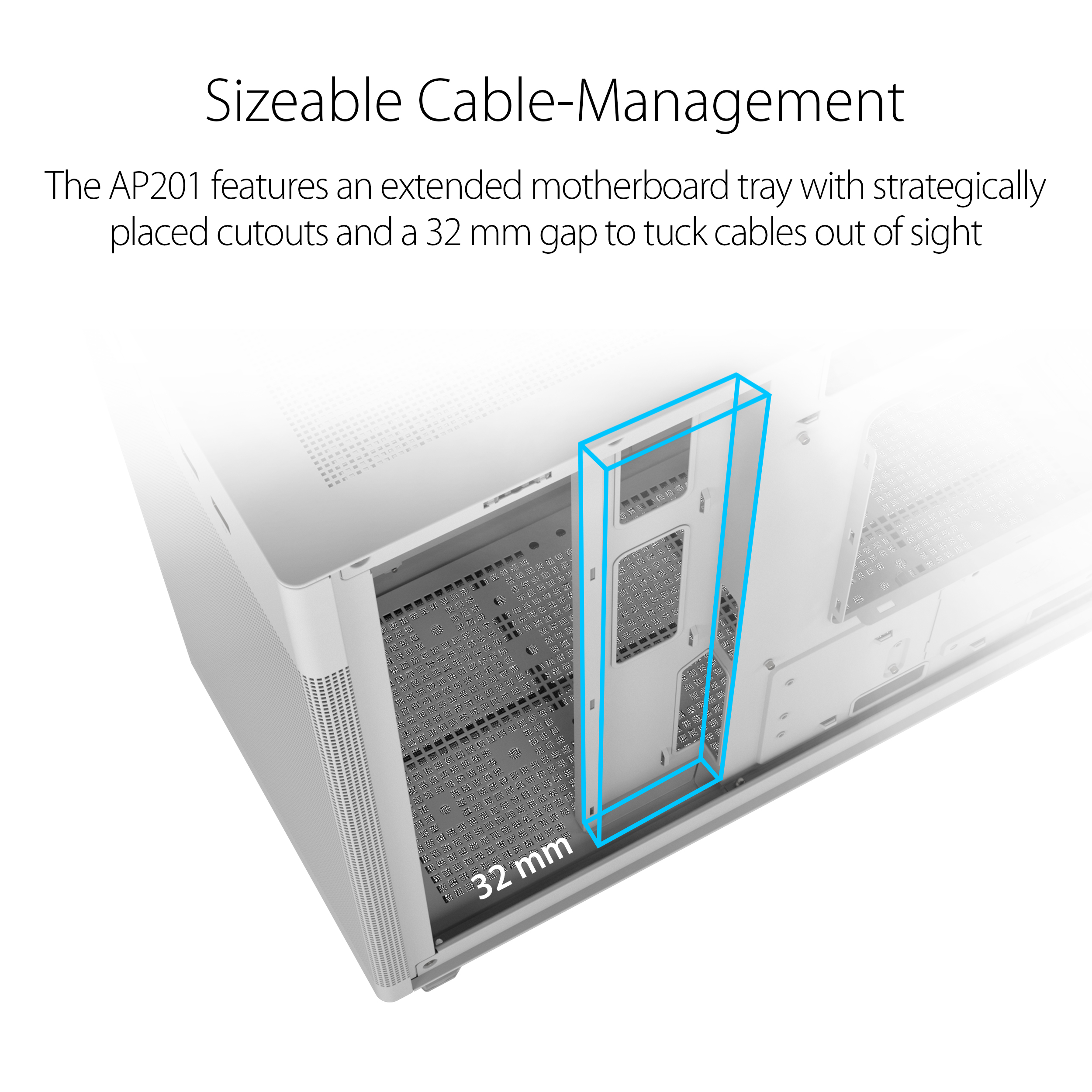 ASUS Prime AP201 White MicroATX PC Case - image 5