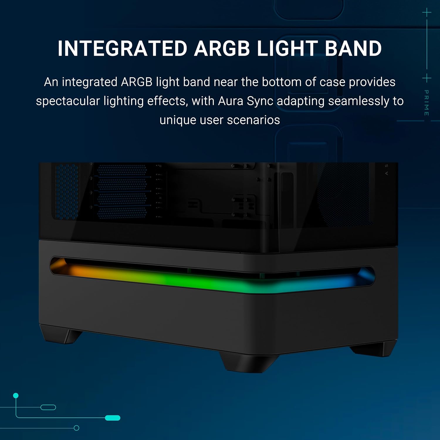 ASUS Prime AP202 Black ARGB mATX PC Case - image 4