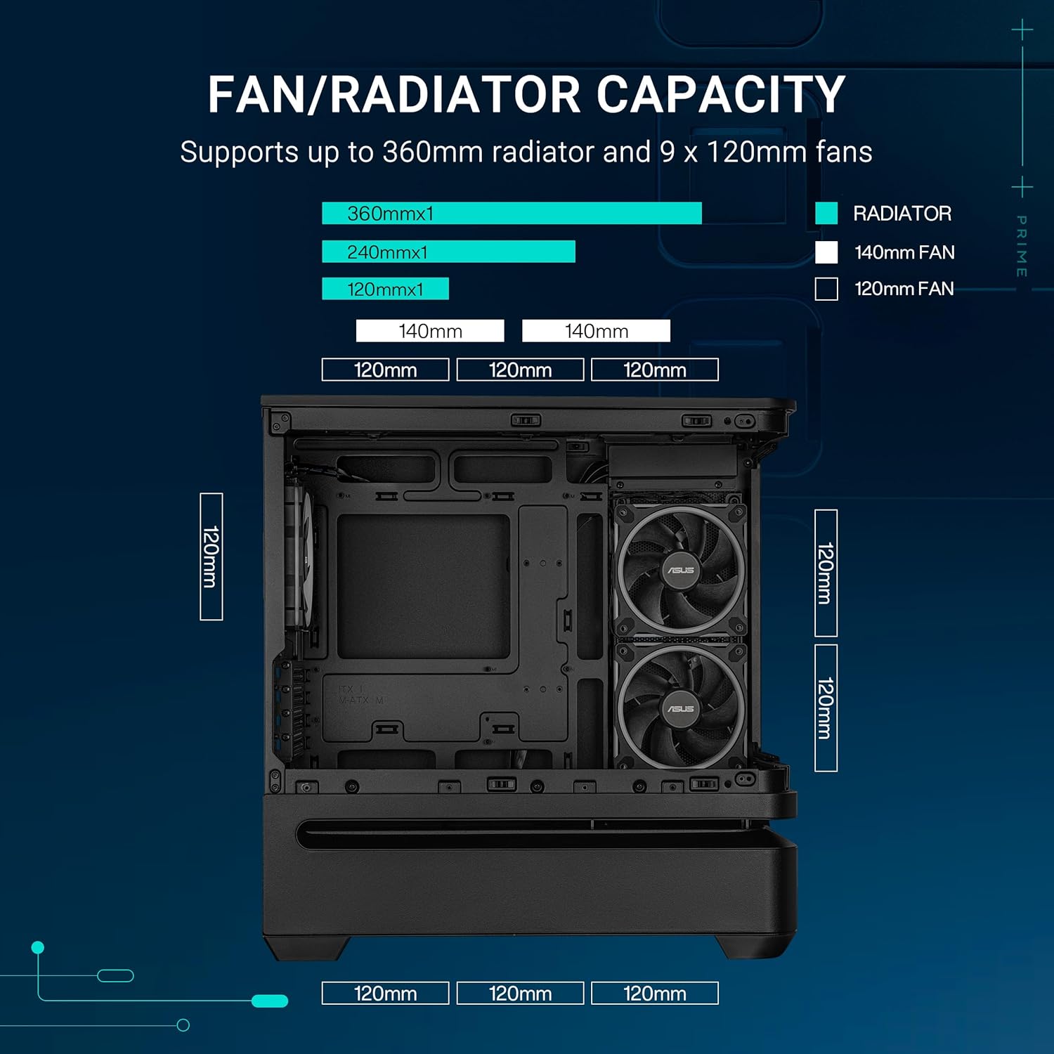 ASUS Prime AP202 Black ARGB mATX PC Case - image 5