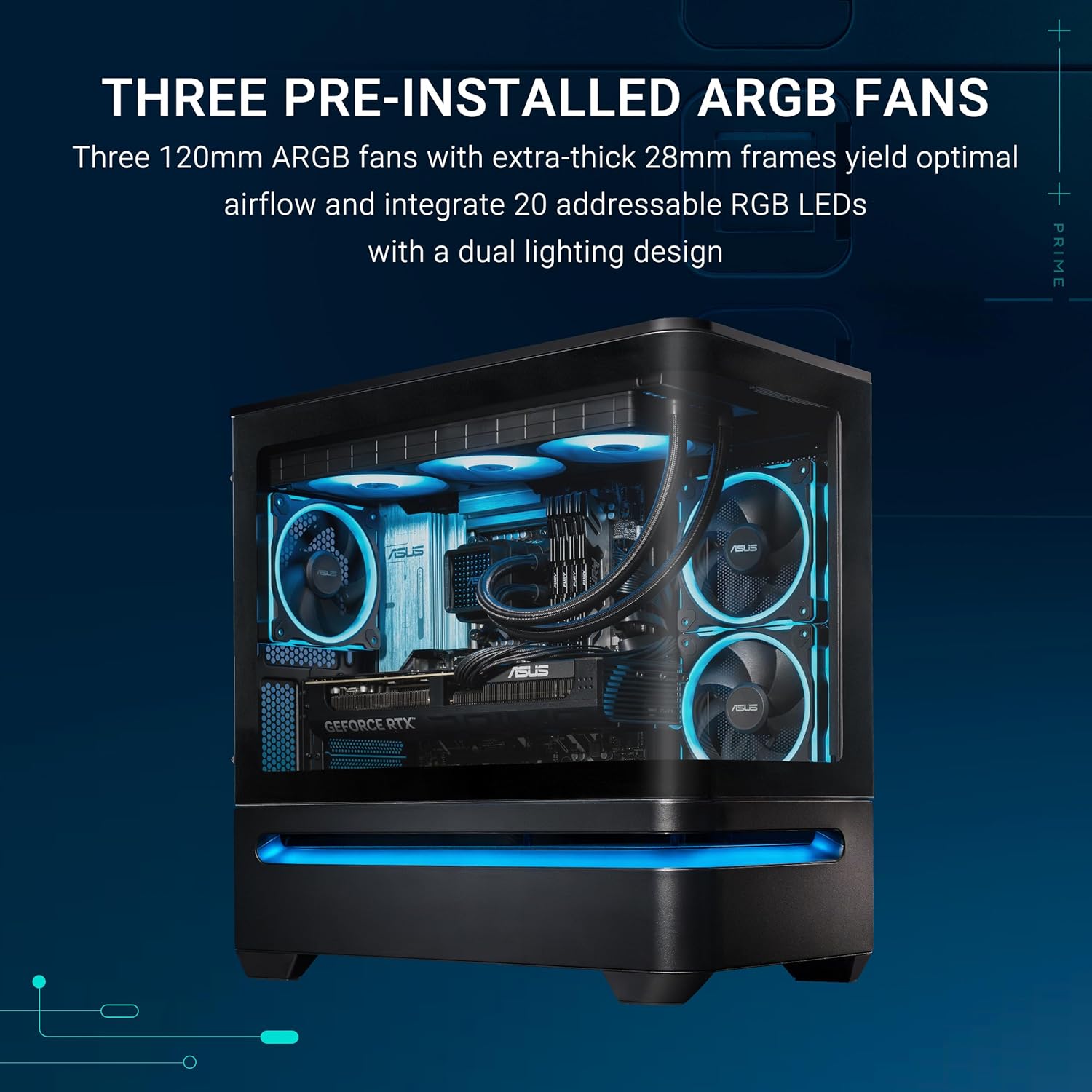 ASUS Prime AP202 Black ARGB mATX PC Case - image 7