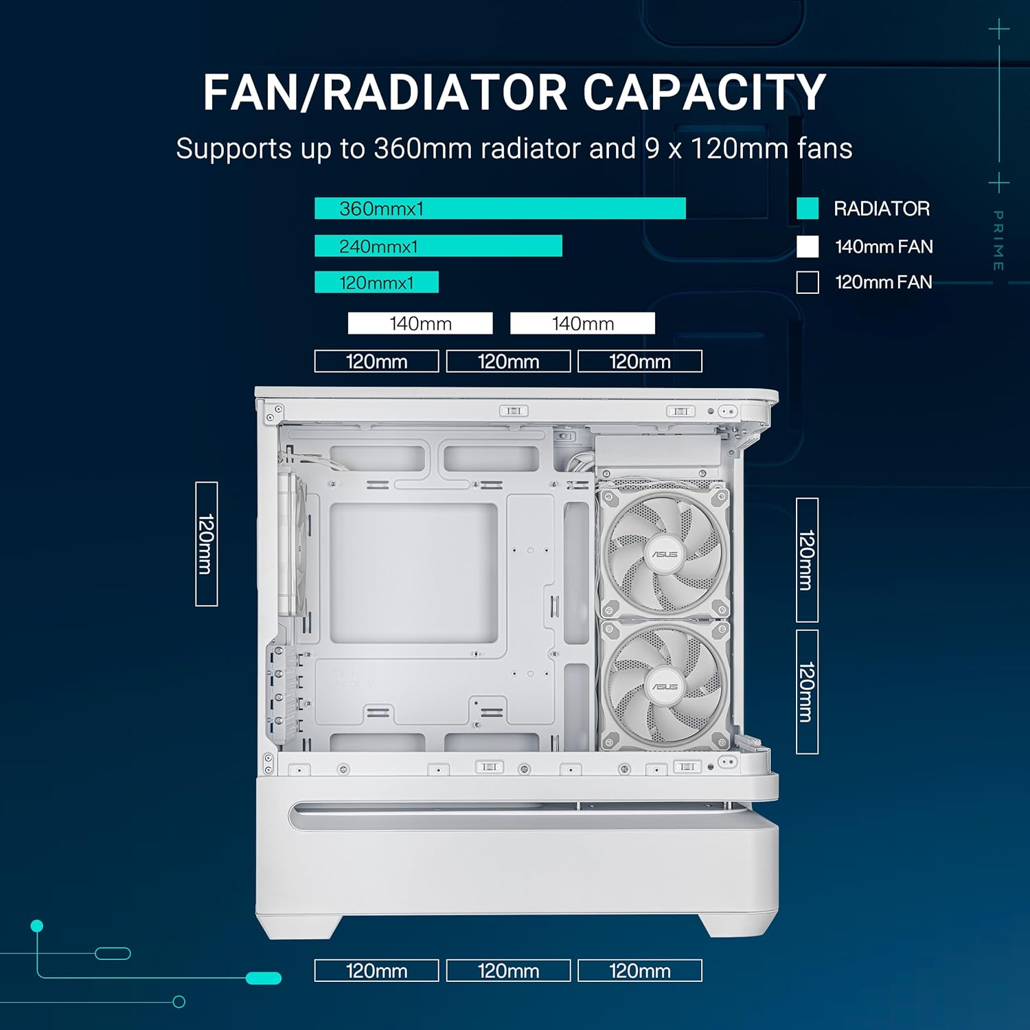 ASUS Prime AP202 White ARGB mATX PC Case - image 5