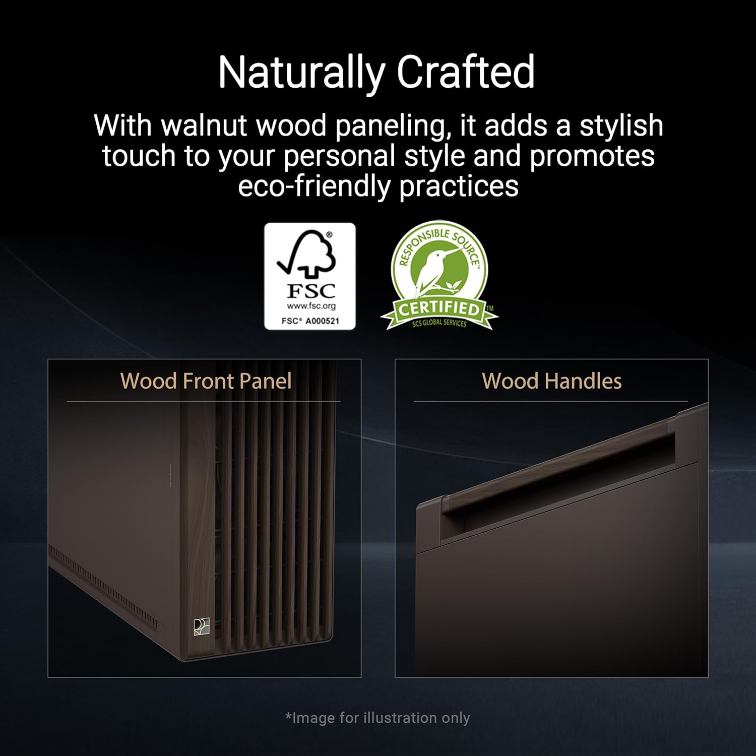 ASUS ProArt PA602 Wood Edition Retro Brown E-ATX PC Case - image 2