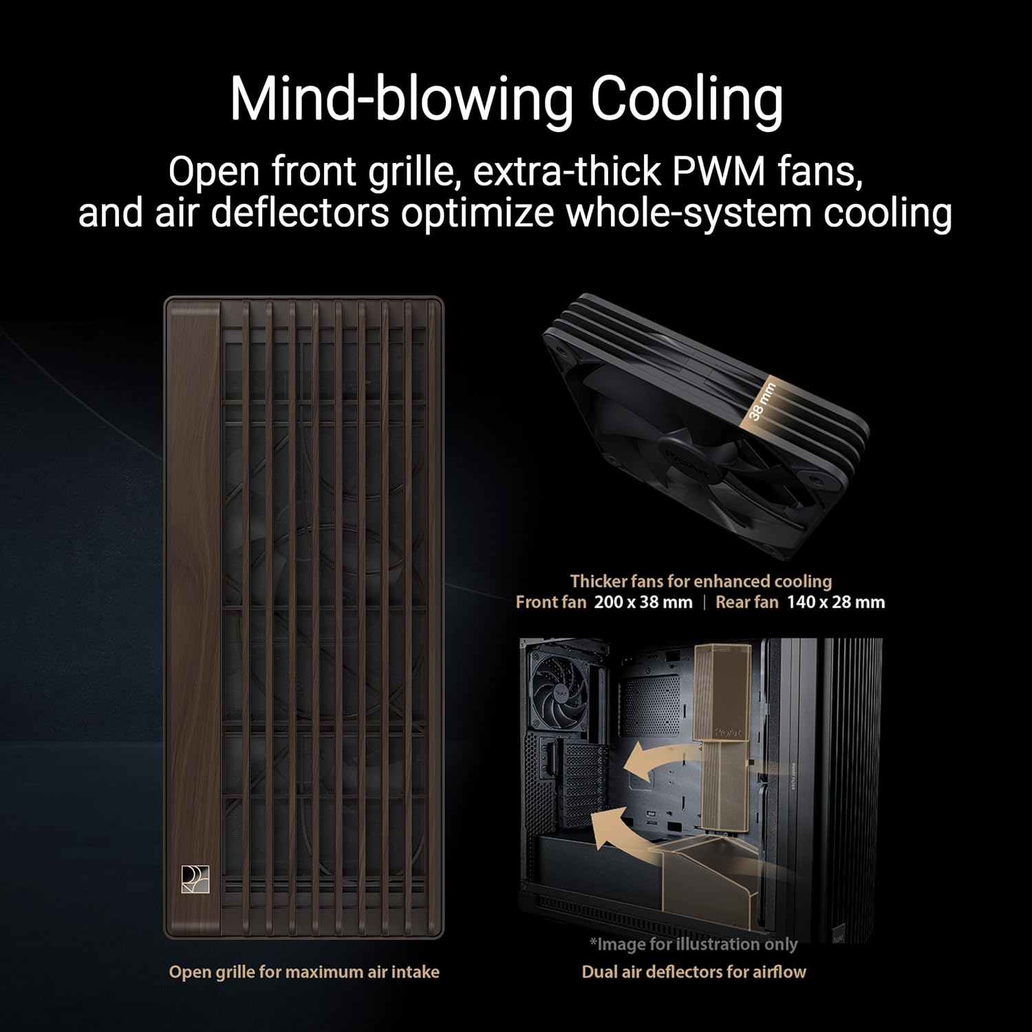 ASUS ProArt PA602 Wood Edition Retro Brown E-ATX PC Case - image 4