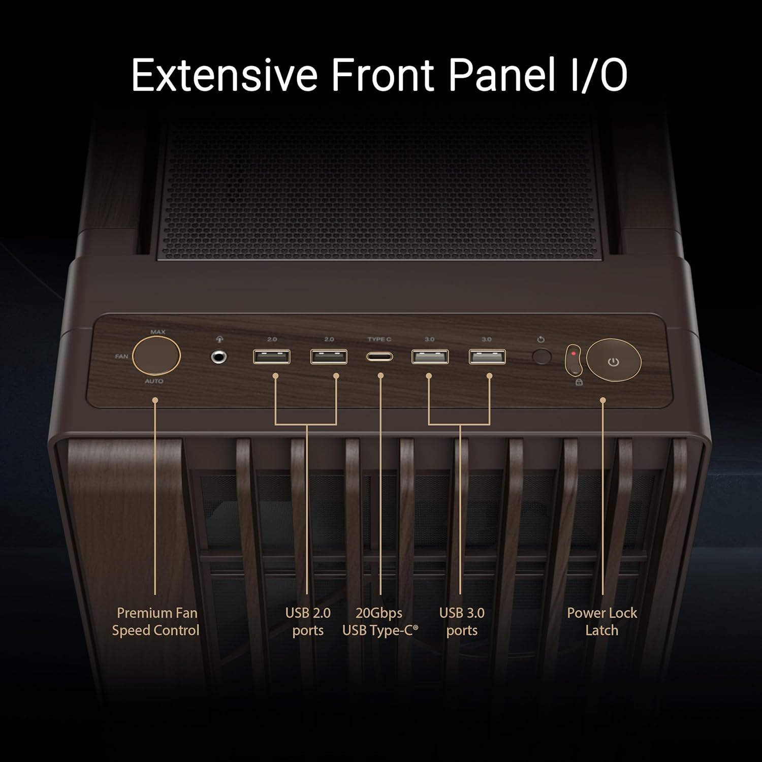 ASUS ProArt PA602 Wood Edition Retro Brown E-ATX PC Case - image 7