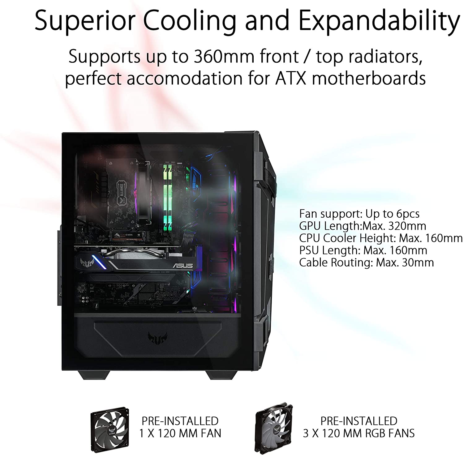 ASUS TUF Gaming GT301 ATX Mid-Tower Compact Case - image 4