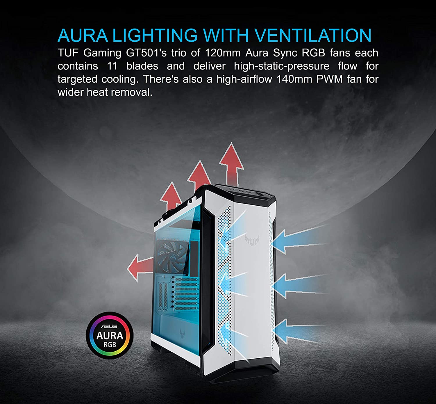ASUS TUF Gaming GT501 White Edition EATX Case - image 3