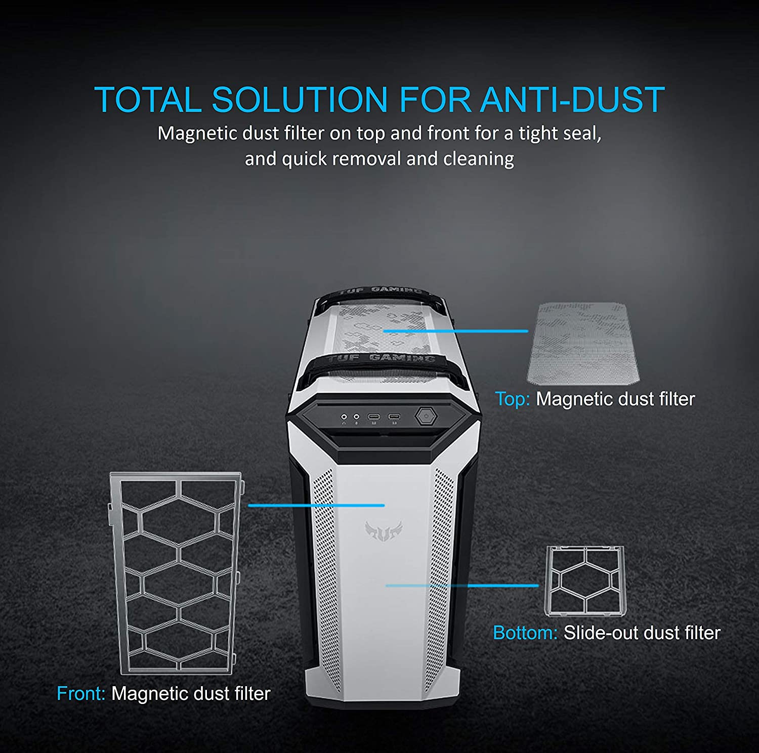 ASUS TUF Gaming GT501 White Edition EATX Case - image 8