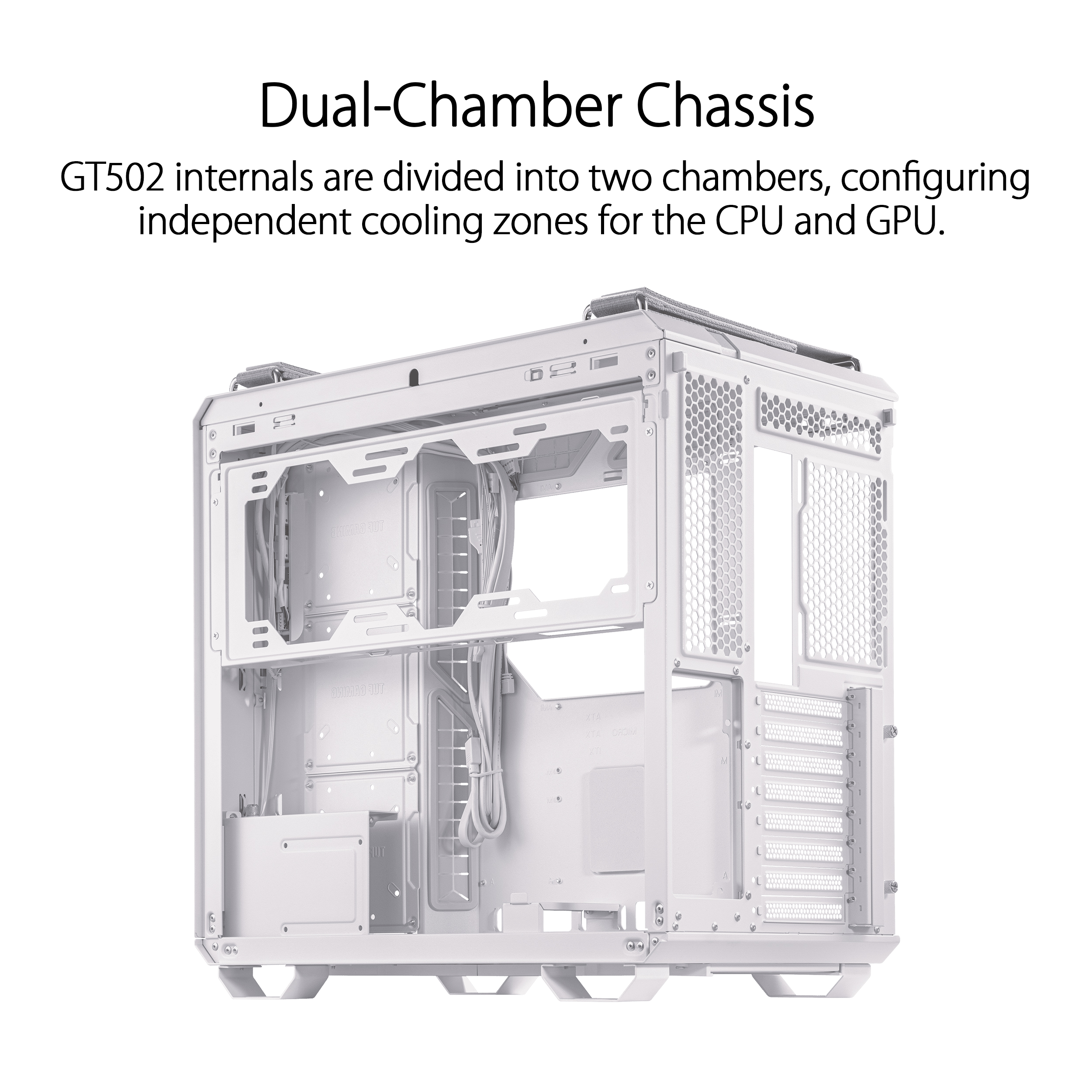 ASUS TUF Gaming GT502 White Dual-Chamber PC Case - image 2