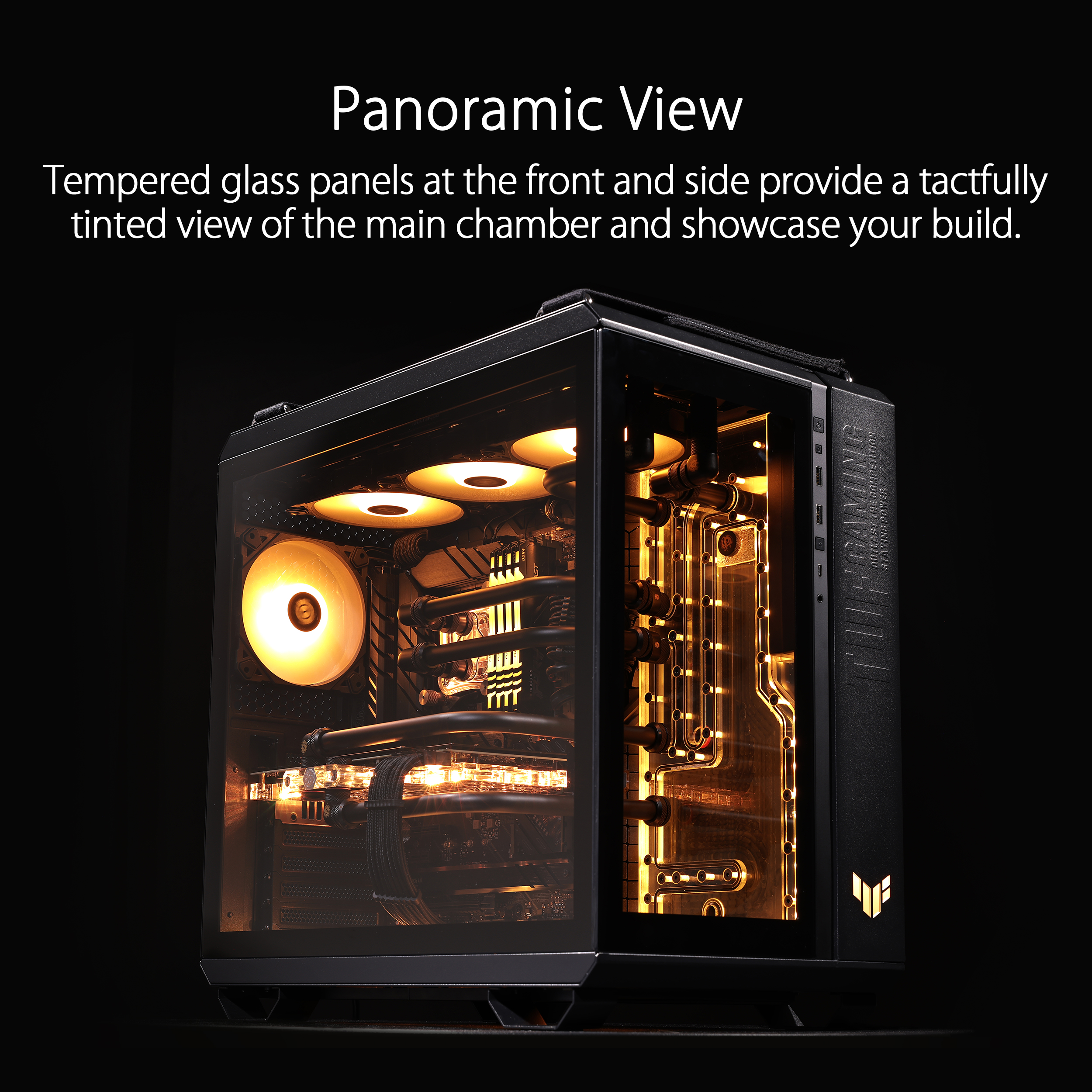 ASUS TUF Gaming GT502 White Dual-Chamber PC Case - image 3