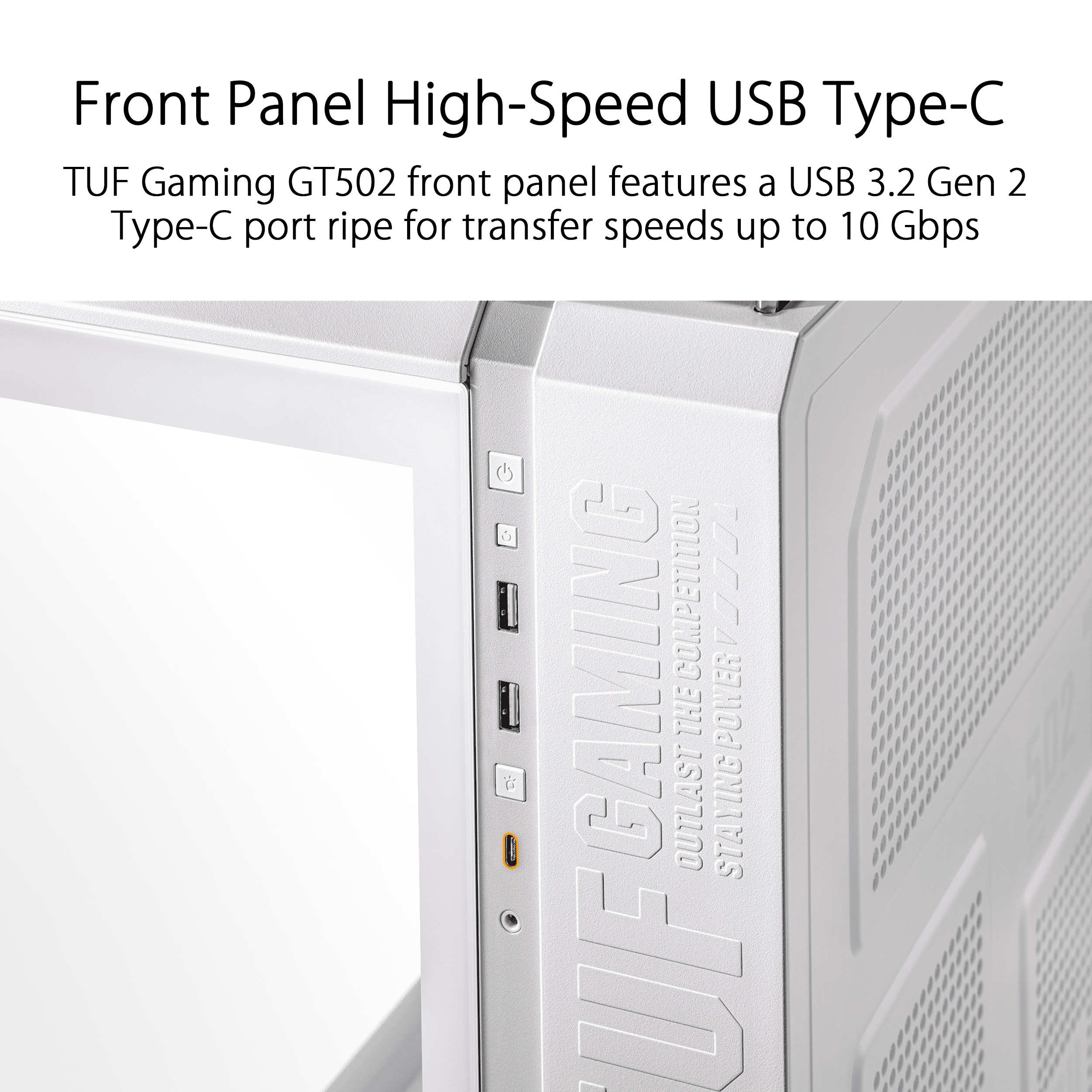 ASUS TUF Gaming GT502 White Dual-Chamber PC Case - image 4