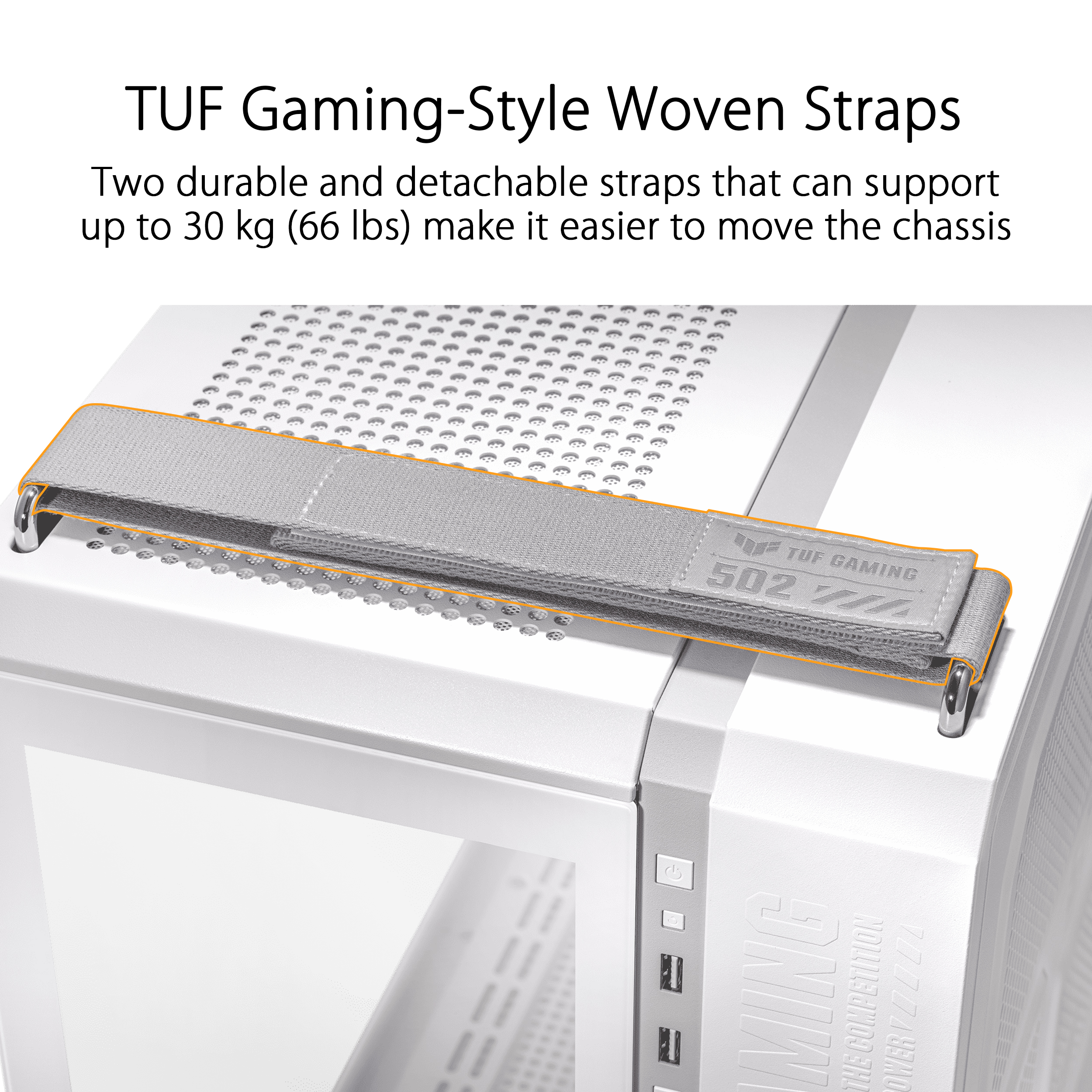 ASUS TUF Gaming GT502 White Dual-Chamber PC Case - image 5