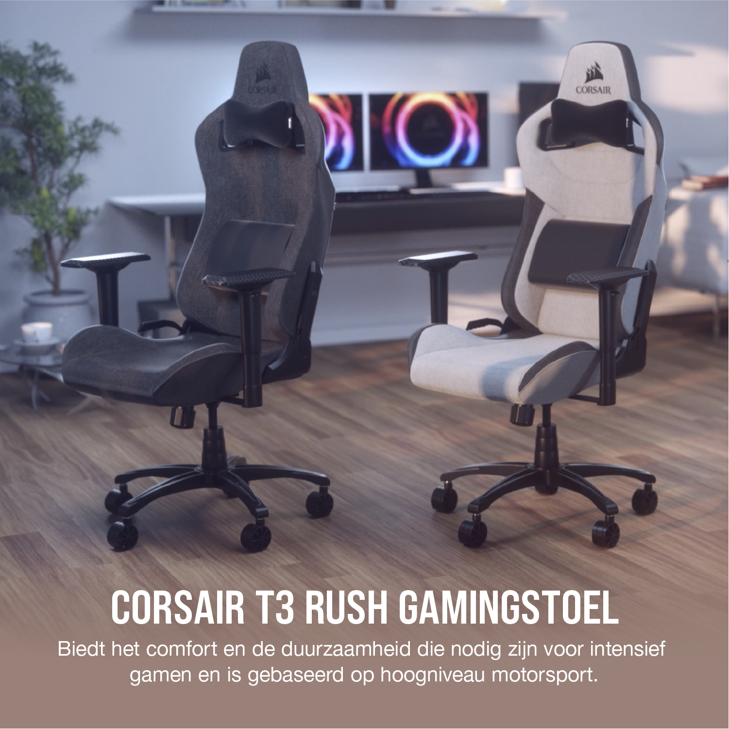 Corsair T3 RUSH Fabric Gaming Chair - Charcoal - image 2