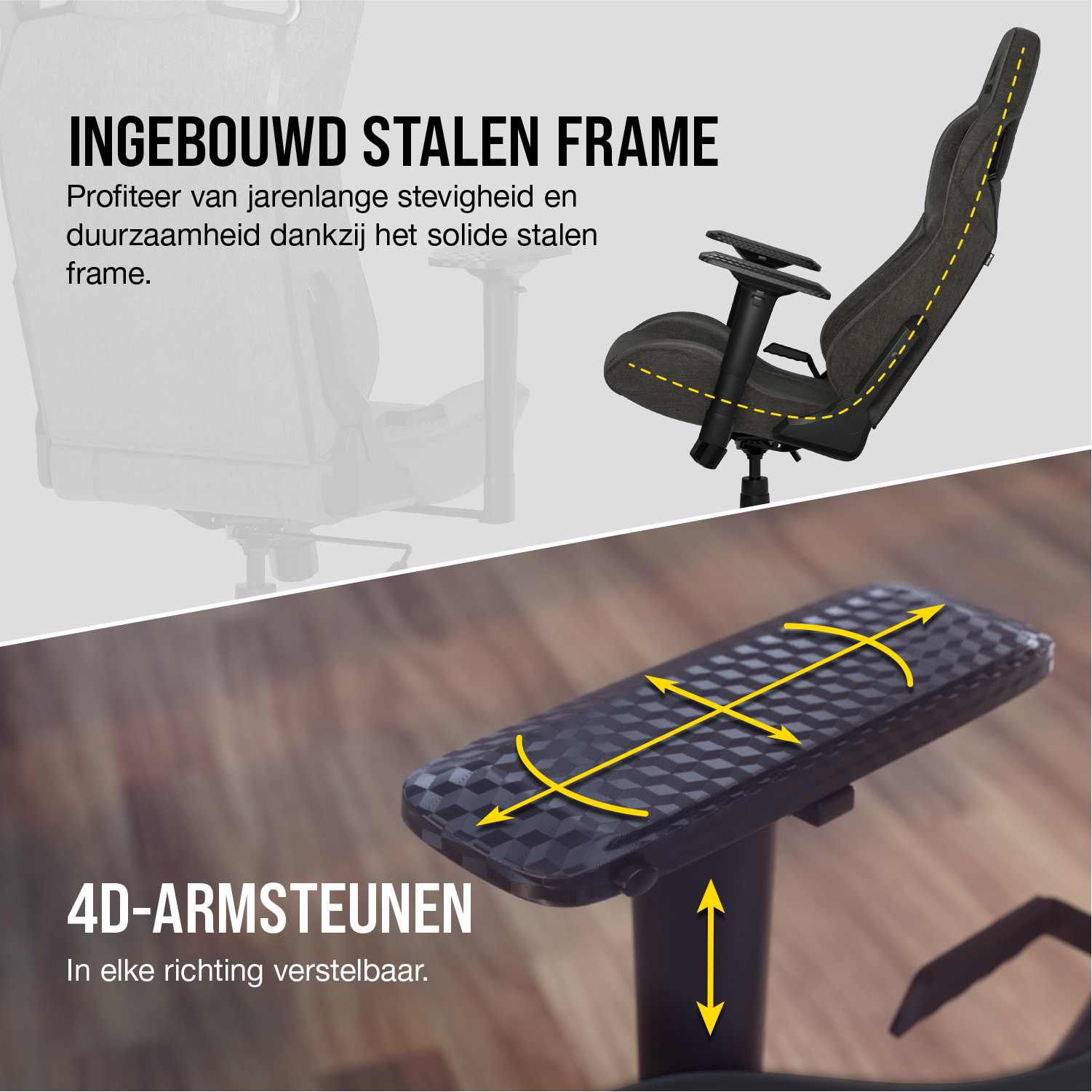 Corsair T3 RUSH Fabric Gaming Chair - Charcoal - image 4