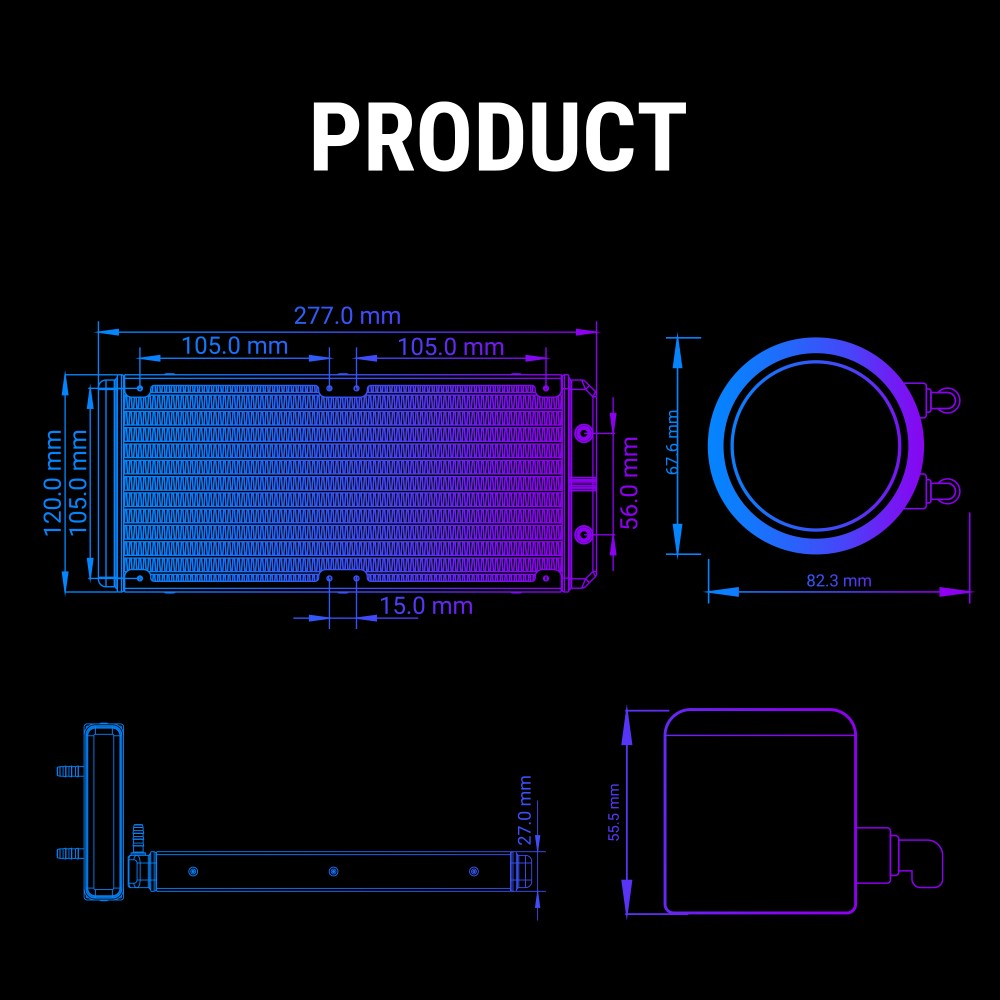 Ant Esports Ice Chroma 240 ARGB Black Liquid Cooler - image 8
