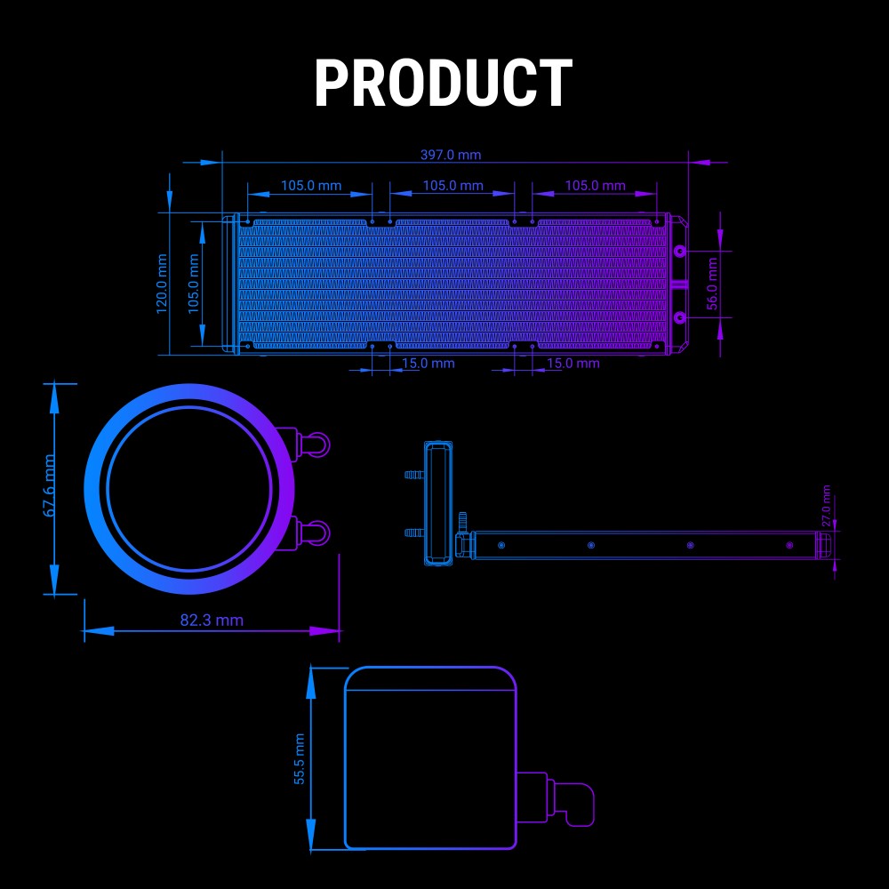 Ant Esports Ice Chroma 360 ARGB White Liquid Cooler - image 7