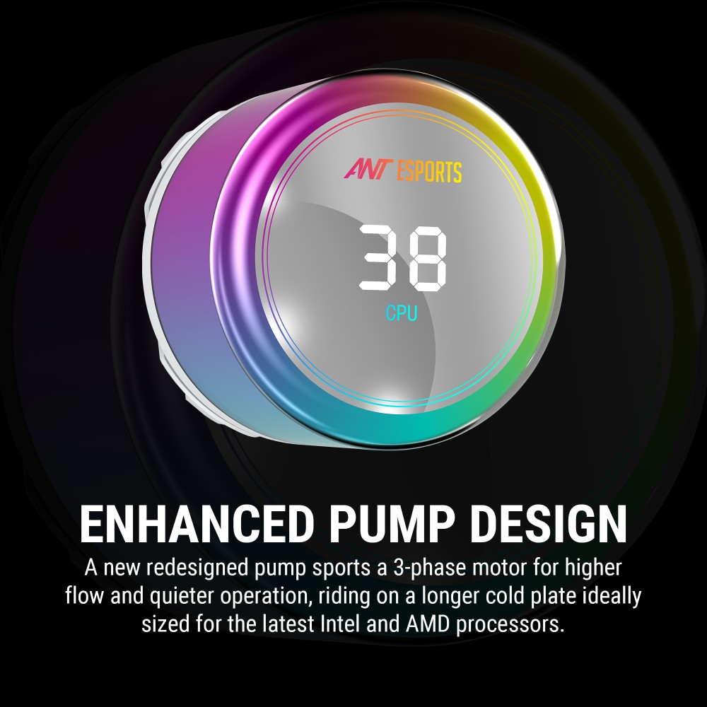 Ant Esports Ice Chroma 360 ARGB White Liquid Cooler - image 9