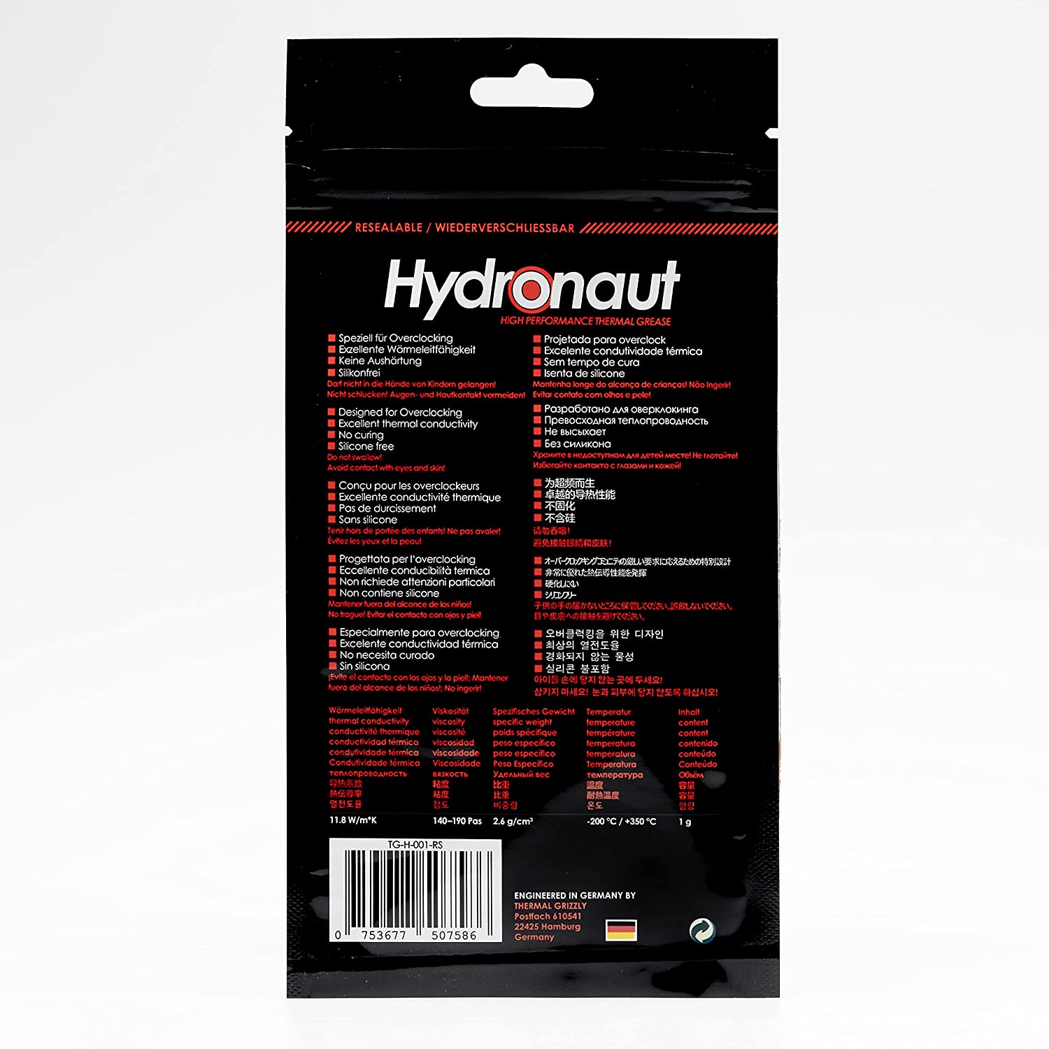 Thermal Grizzly Hydronaut High Performance Thermal Paste 1 Gram - image 5