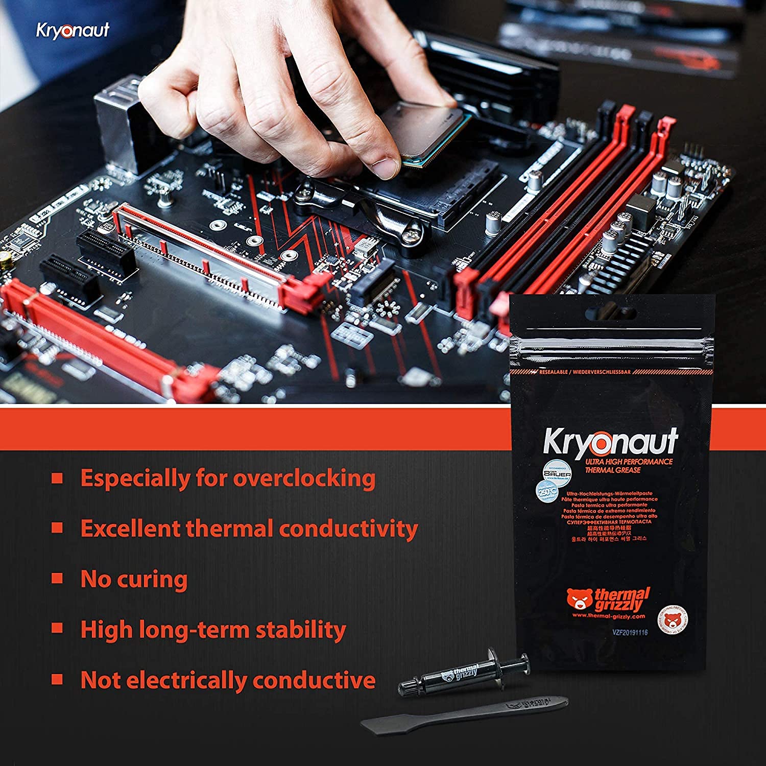 Thermal Grizzly Kryonaut High Performance Thermal Paste 1 Gram - image 5