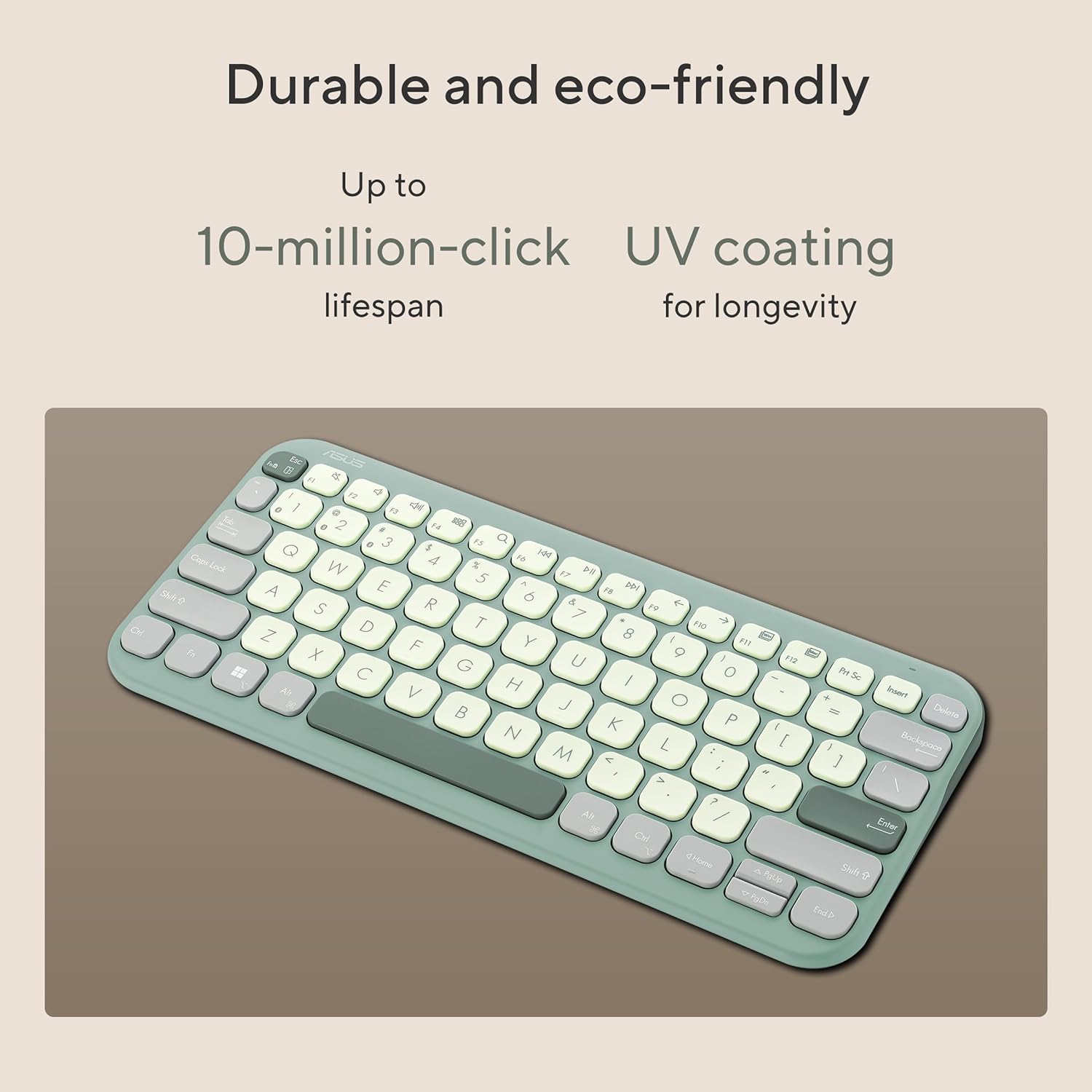 ASUS Marshmallow KW100 Green Tea Latte ultrathin wireless keyboard - image 2