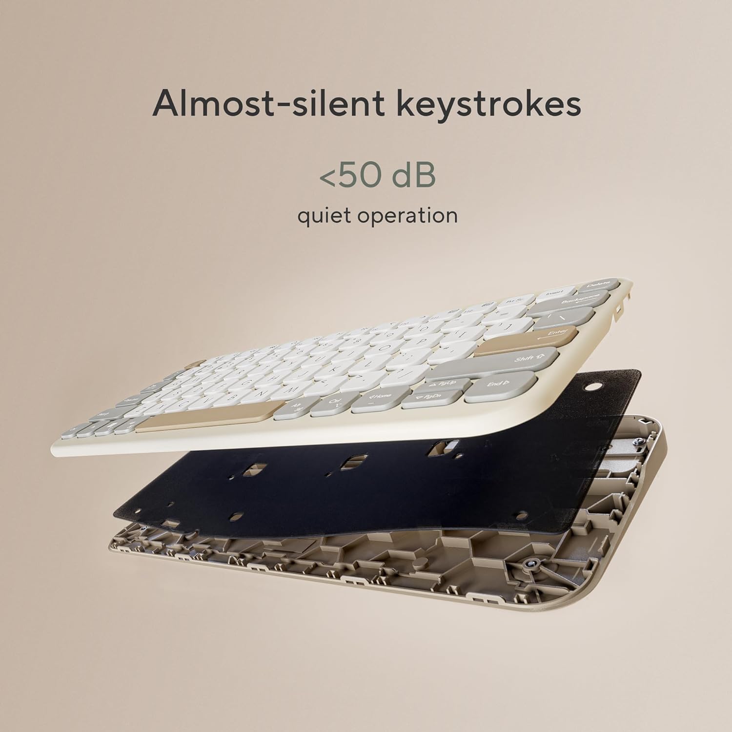 ASUS Marshmallow KW100 Oat Milk ultrathin wireless keyboard - image 3