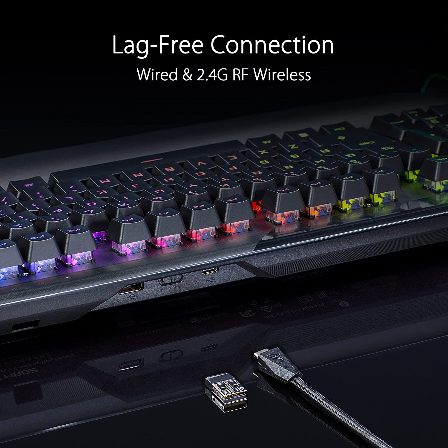 ASUS ROG Claymore II RX Red Modular Wireless Gaming Keyboard - image 4