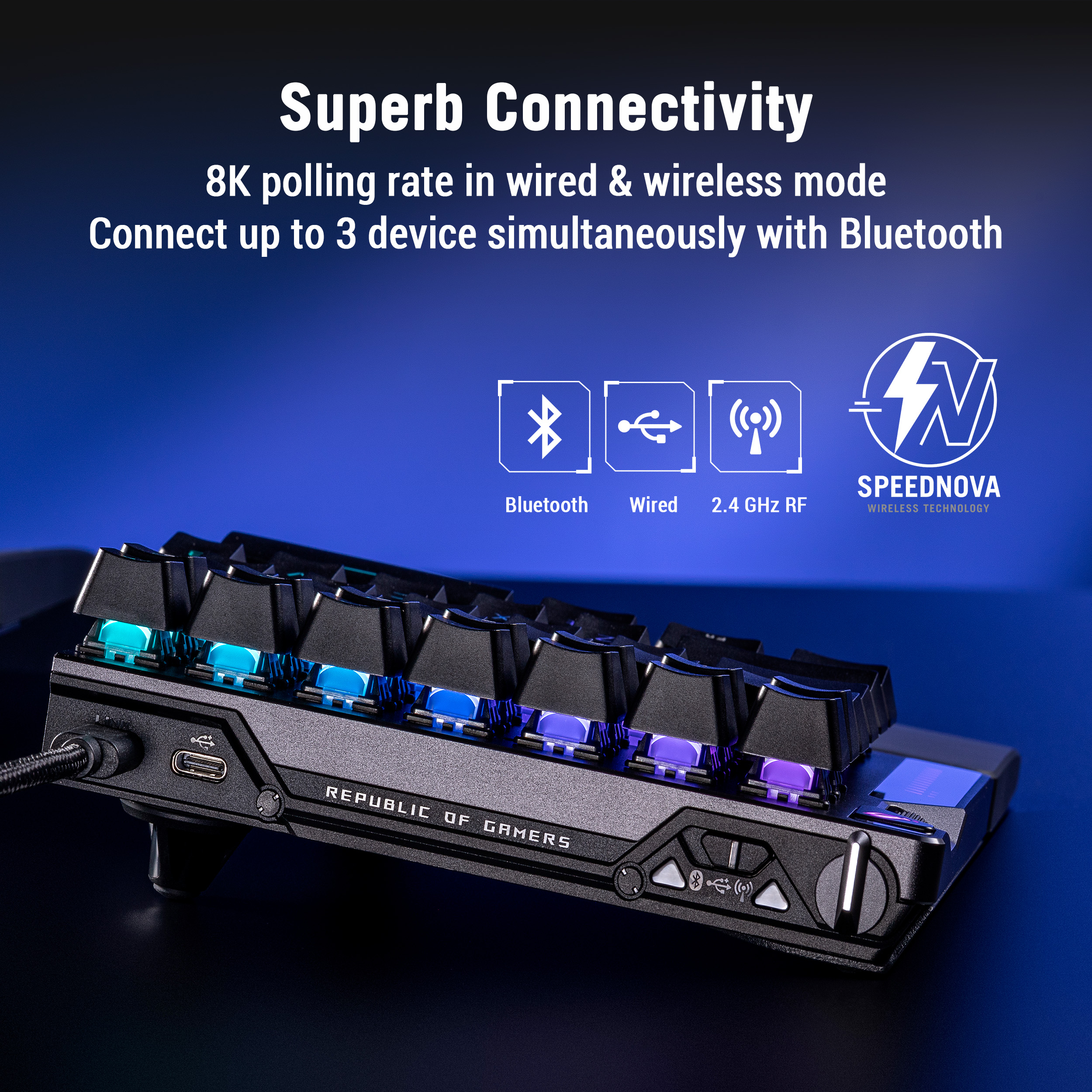 ASUS ROG Falcata 75% Split Wireless Gaming Keyboard - image 6