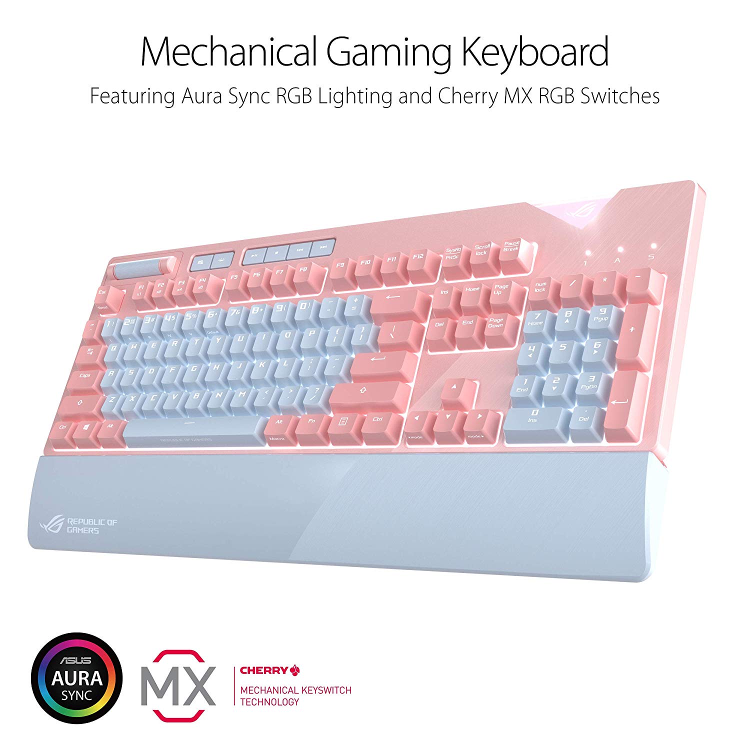 ASUS ROG Strix Flare PNK LTD Cherry MX RGB RED Keyboard - image 3
