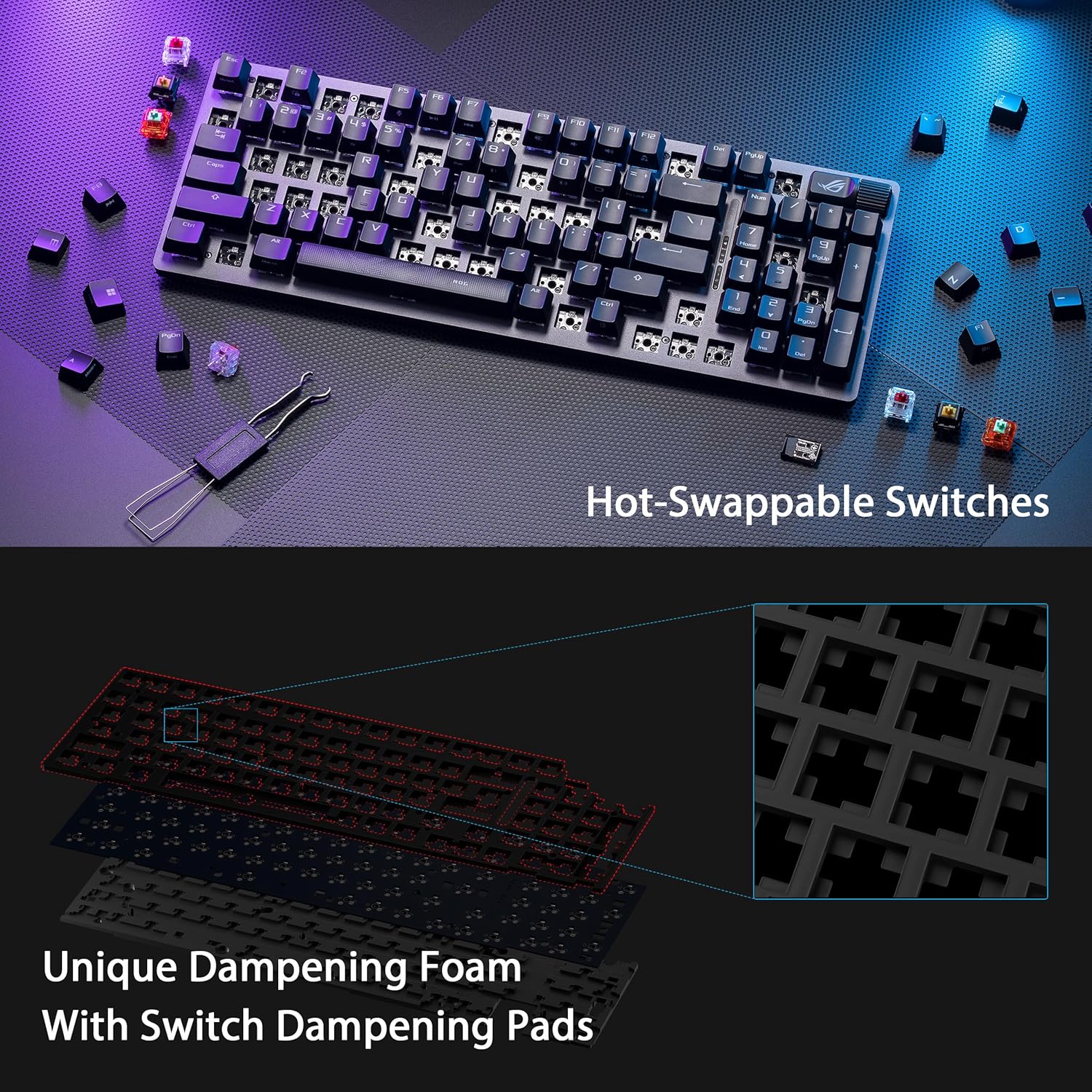 ASUS ROG Strix Scope II 96 Wireless NX Snow Black Gaming Keyboard - image 4