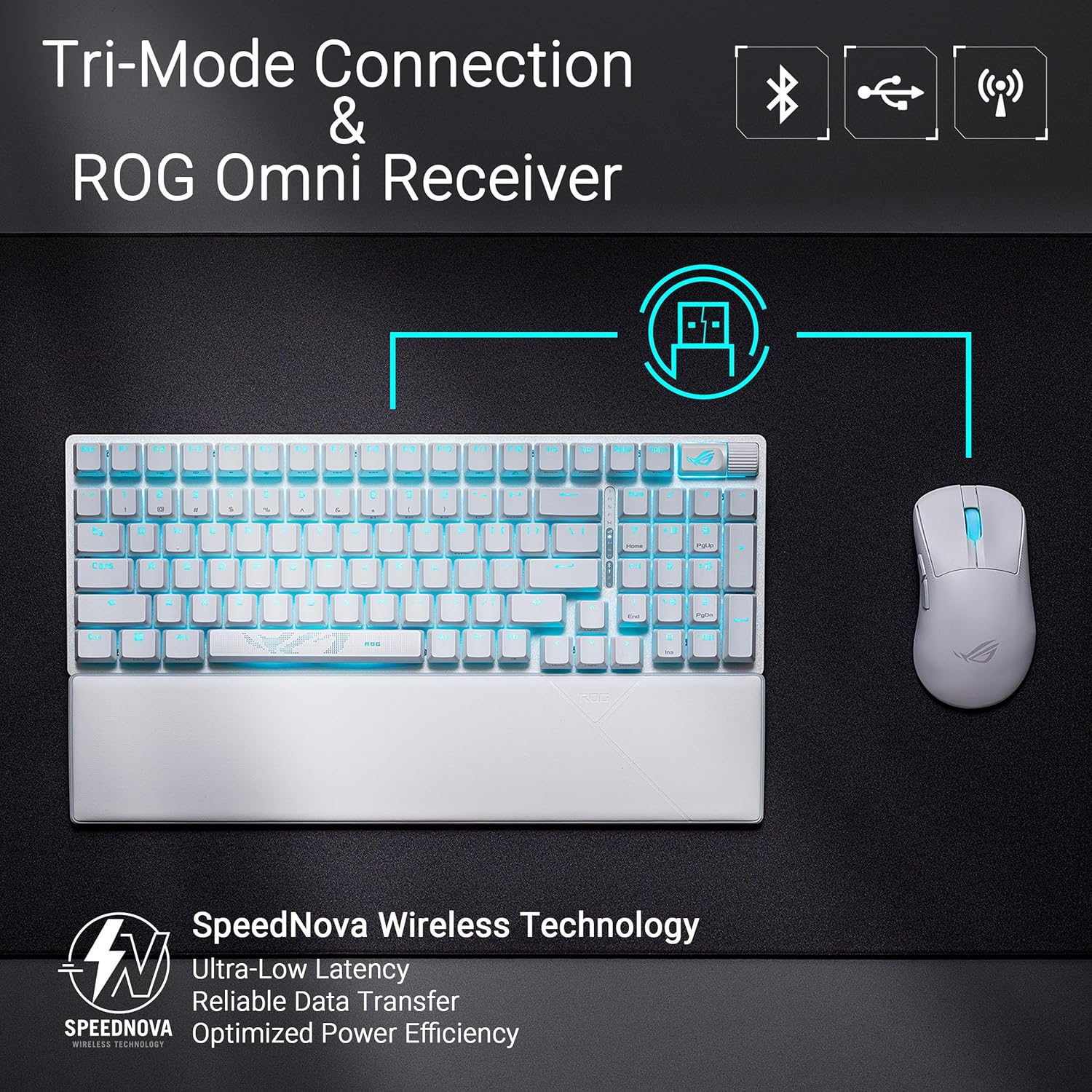 ASUS ROG Strix Scope II 96 Wireless NX Snow White Gaming Keyboard - image 3