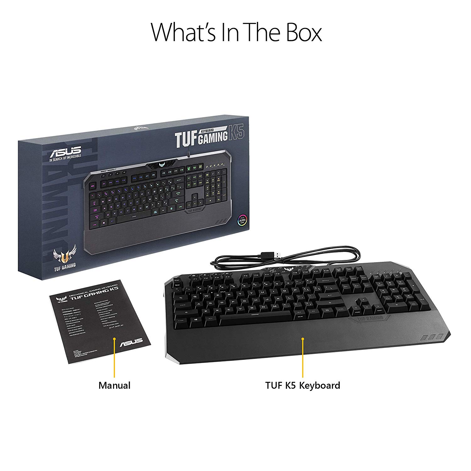 ASUS TUF Gaming K5 RGB Mech-Brane Keyboard - image 7