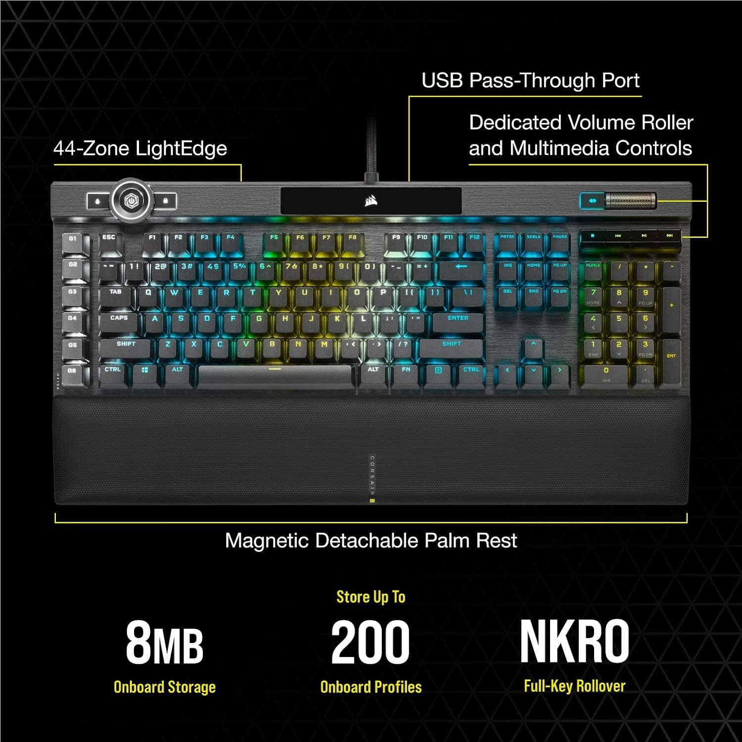 Corsair K100 RGB Mechanical CHERRY MX Speed Black Keyboard - image 10