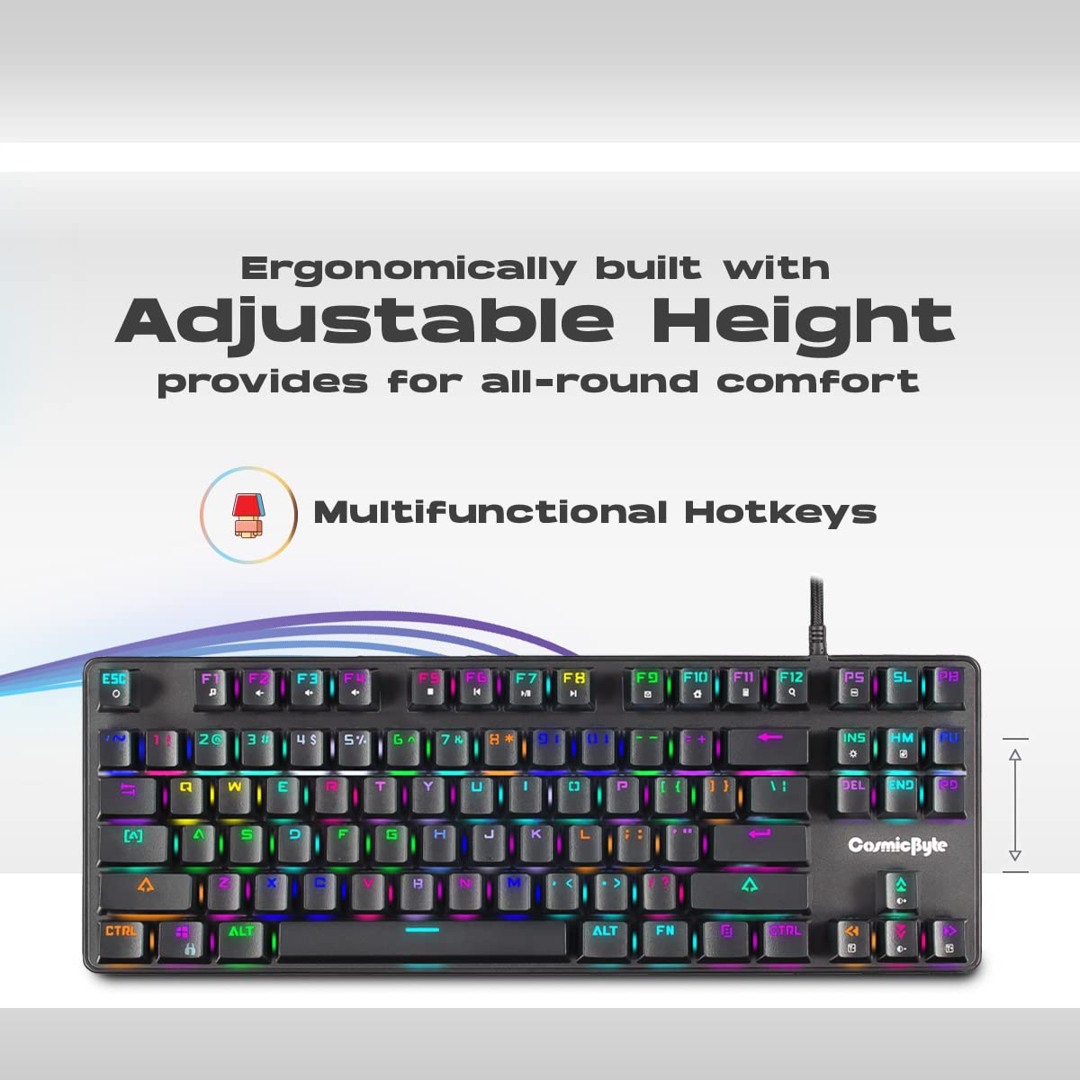 Cosmic Byte GK 16 Firefly RGB TKL Mechanical Keyboard - image 7