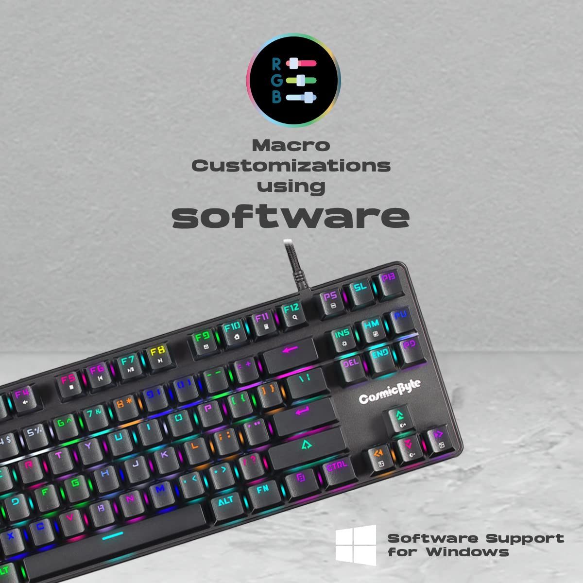 Cosmic Byte GK 16 Firefly RGB TKL Mechanical Keyboard - image 8