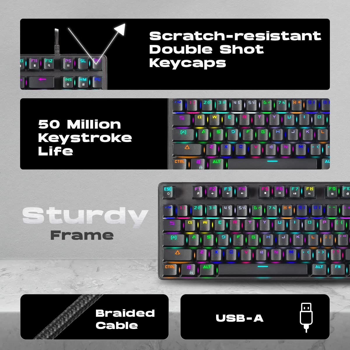 Cosmic Byte GK 18 Firefly RGB TKL Mechanical Keyboard - image 9