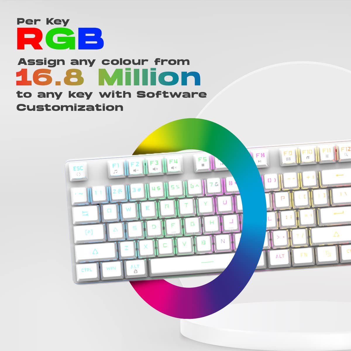 Cosmic Byte GK 37 Firefly White TKL Mechanical Keyboard - image 3