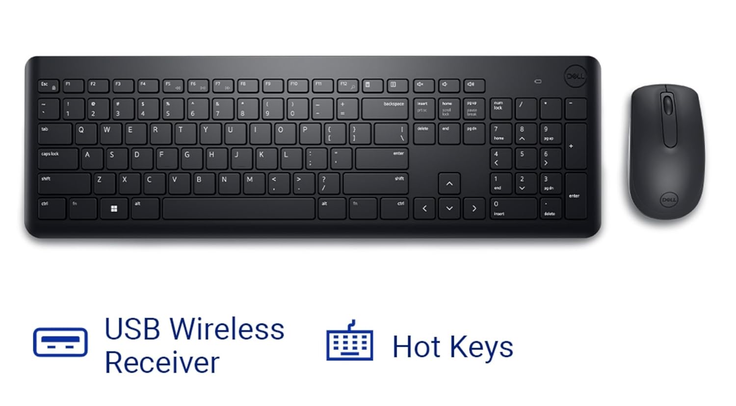 Dell KM3322W Wireless USB Keyboard and Mouse Combo - image 2
