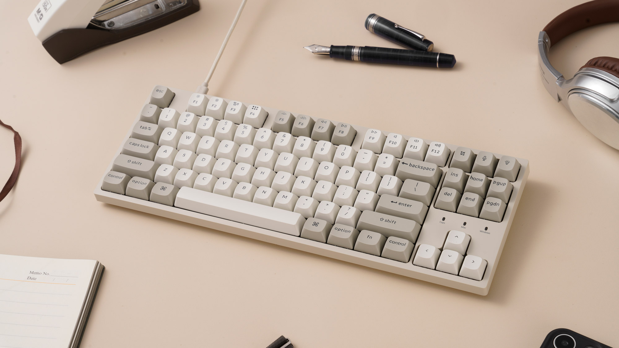 Keychron C1 Pro 8K QMK RGB Red Switch Keyboard Retro - image 2