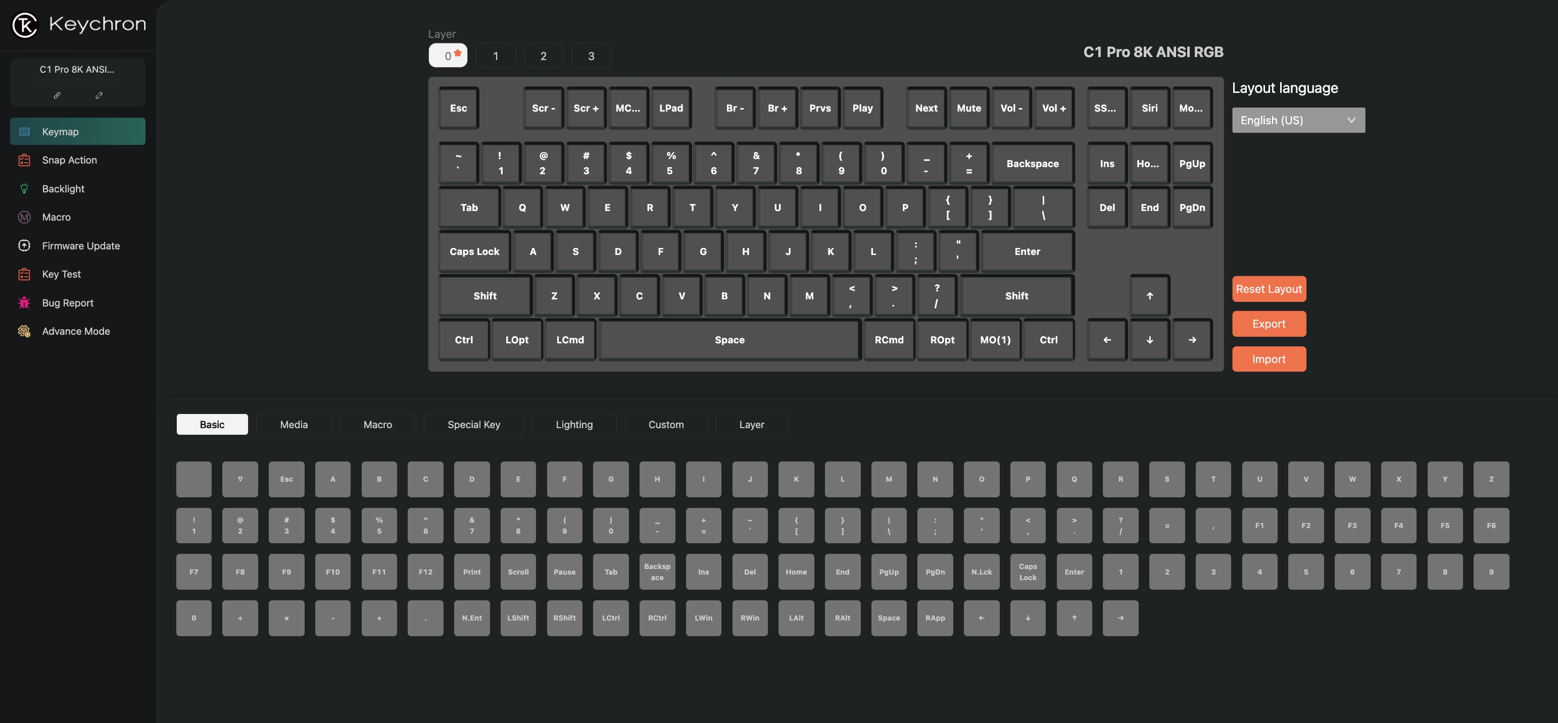 Keychron C1 Pro 8K QMK RGB Red Switch Keyboard Retro - image 8