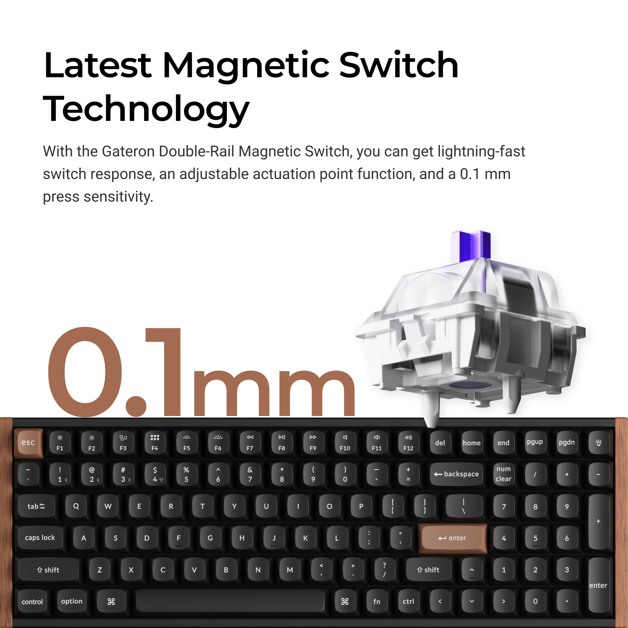 Keychron K4 HE Wireless Magnetic RGB Keyboard Black - image 2