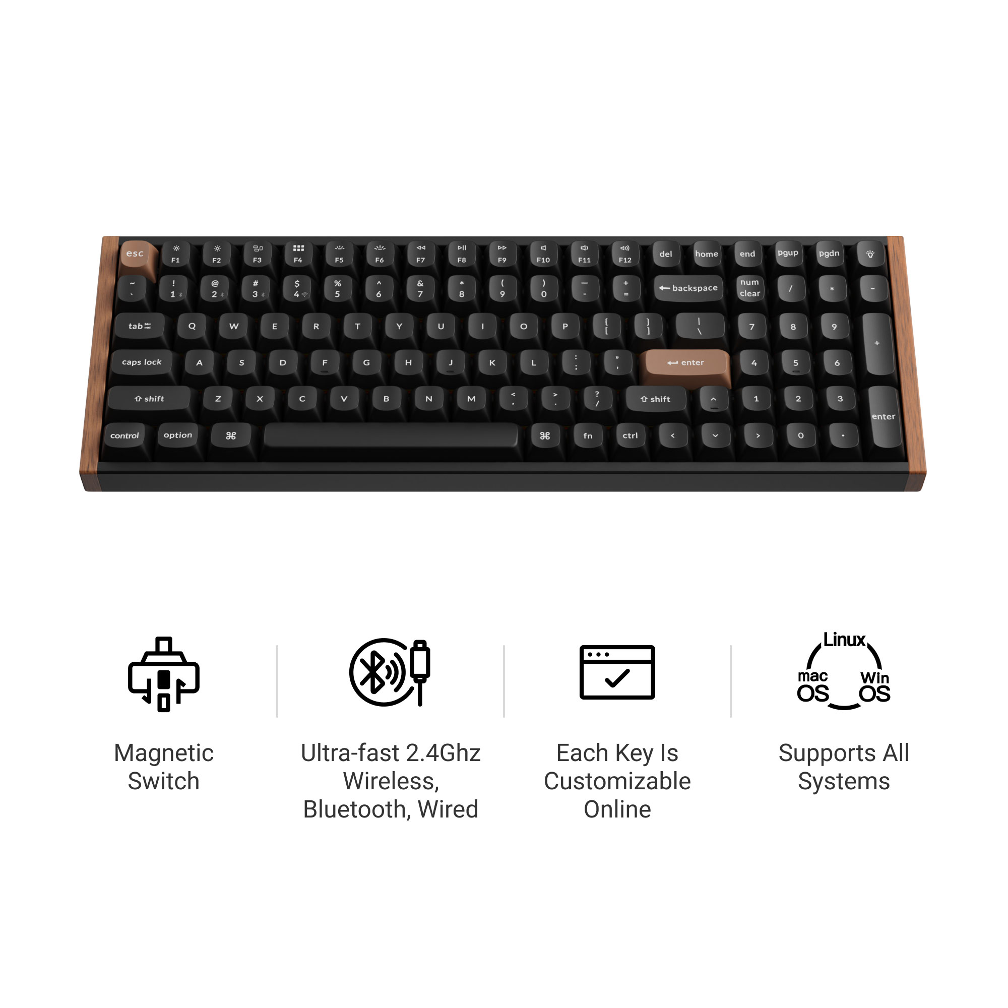 Keychron K4 HE Wireless Magnetic RGB Keyboard Black - image 8