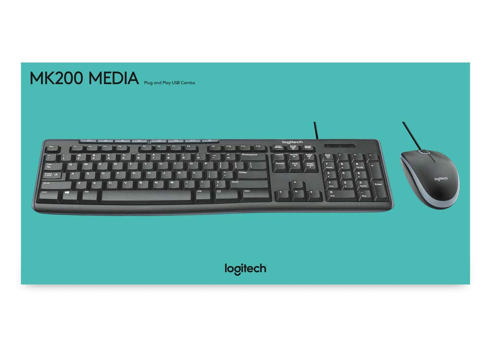 Logitech MK200 Multimedia Wired Keyboard Mouse Combo - image 3