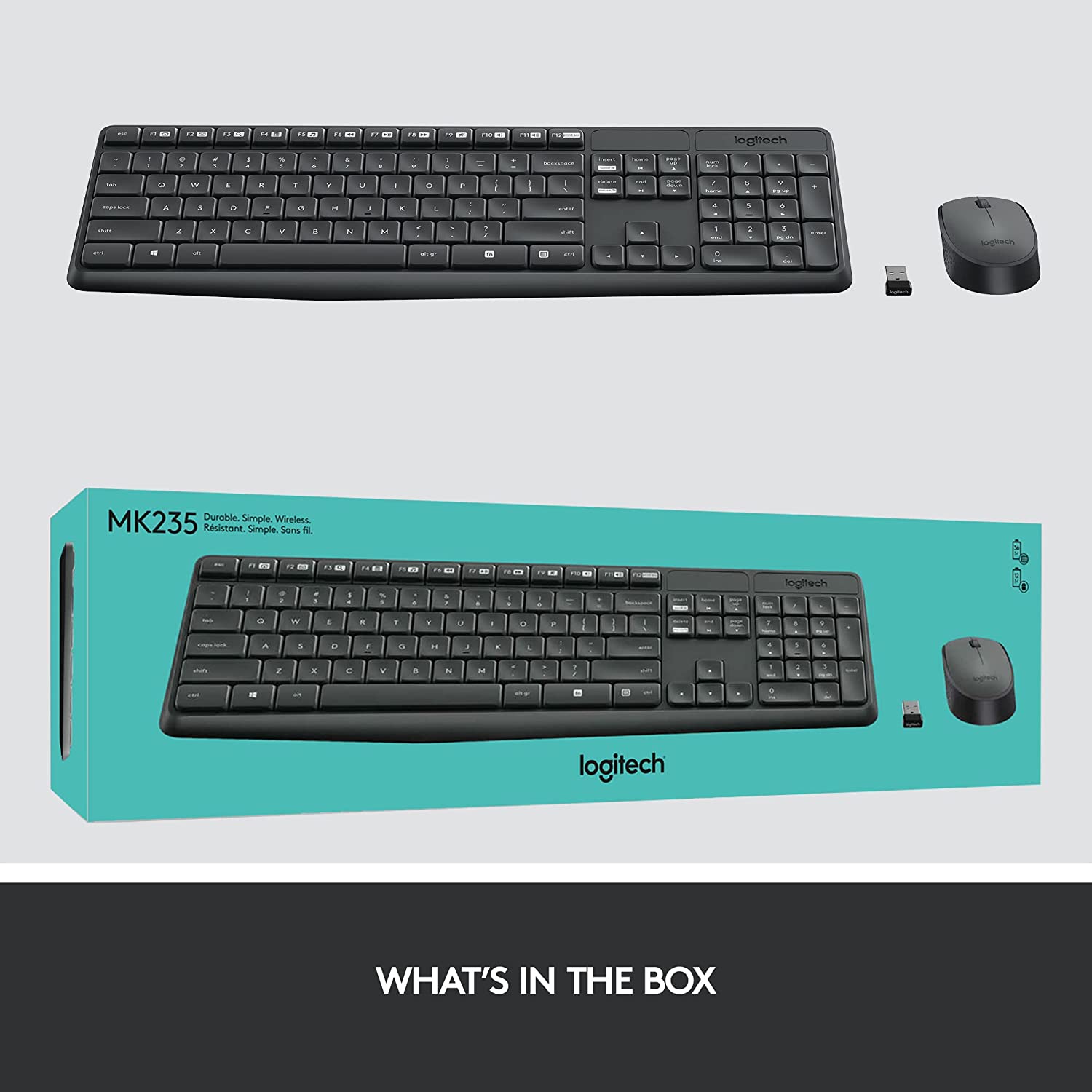 Logitech MK235 Durable Wireless Keyboard and Mouse Combo - image 3