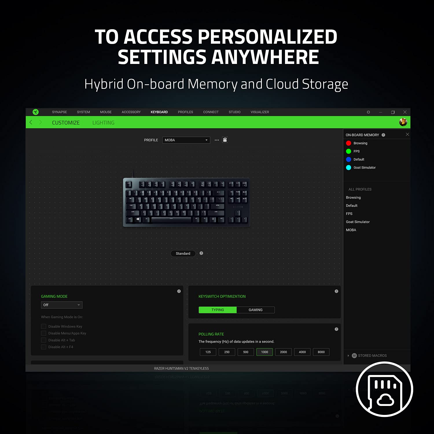 Razer Huntsman V2 Tenkeyless Mechanical Gaming Keyboard Red - image 7