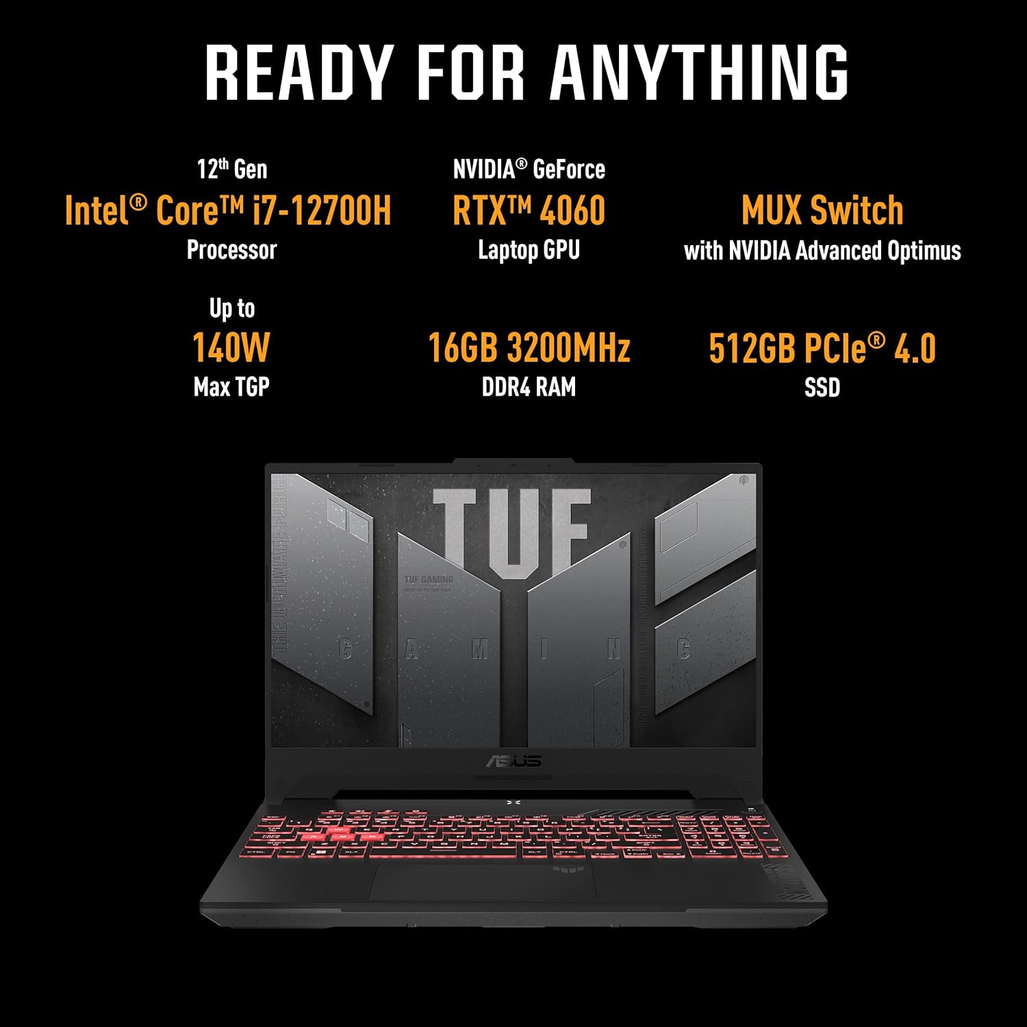Asus Tuf Gaming F15 i7 12700H RTX4060 8GB 16GB 512GB Mecha Gray - image 2