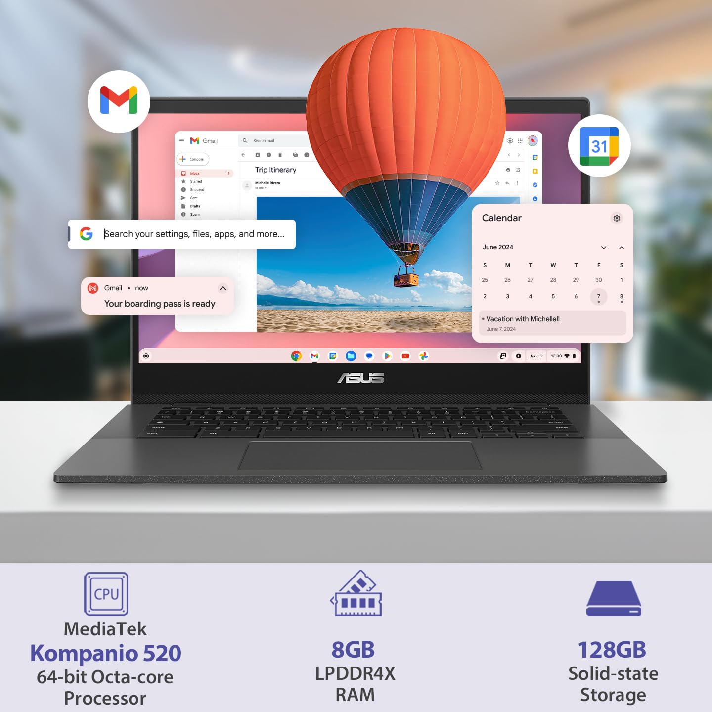 ASUS Chromebook CM14 CM1402CM2A-NK0129 Light Weight Laptop - image 4