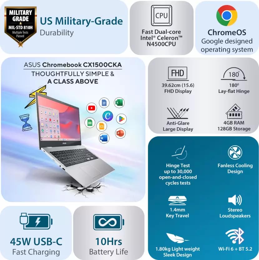 ASUS Chromebook Flip CX1 CX1500CKA-NJ0413 Light Weight Laptop - image 2